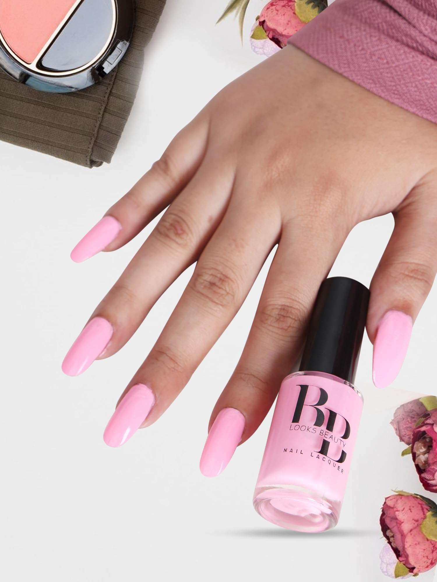 BB LOOKS BEAUTY Nail Polish Long Lasting Smooth Finish Nail Enamel, Light Pink 3