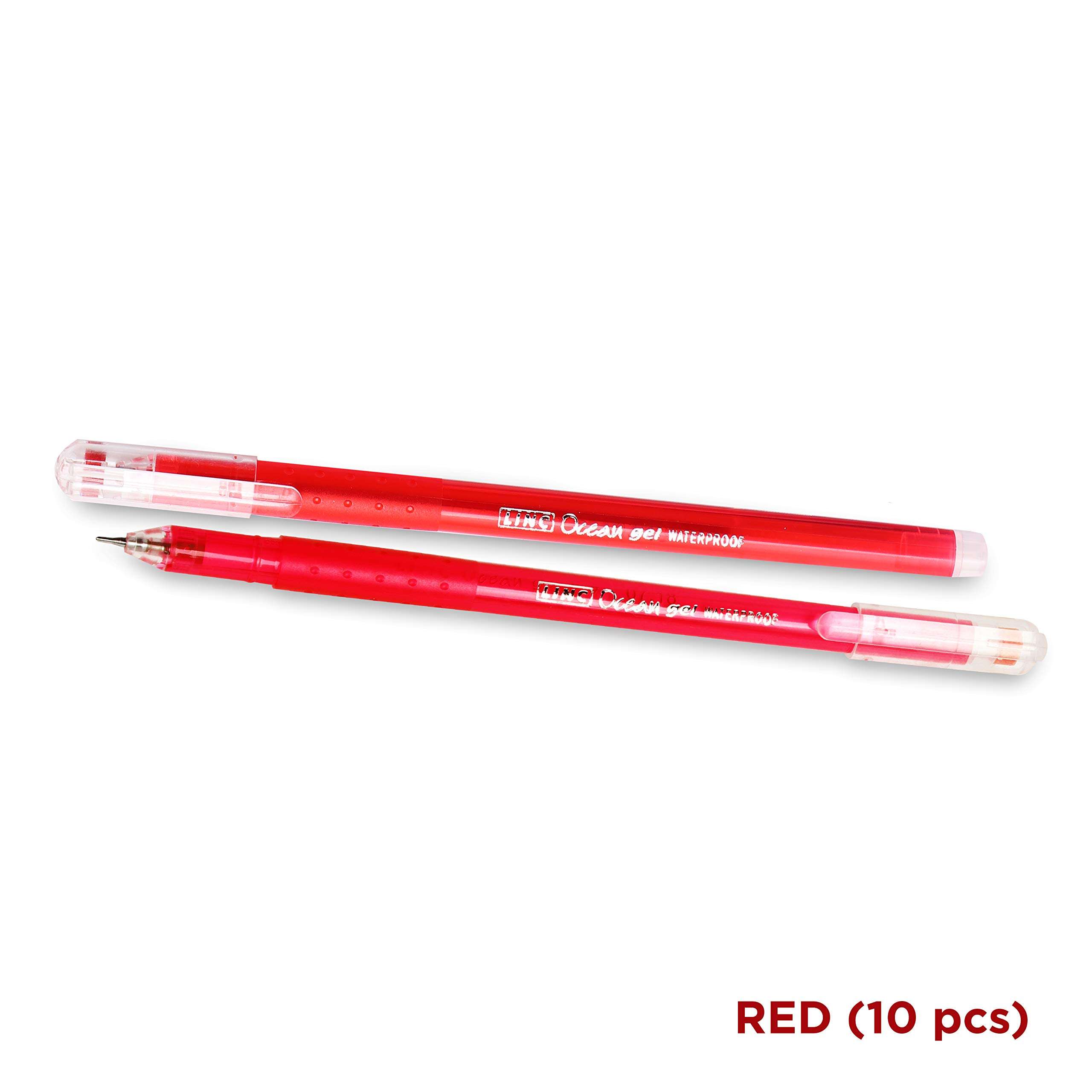 Linc Ocean Classic Gel Pen, Red, 10 pcs 4