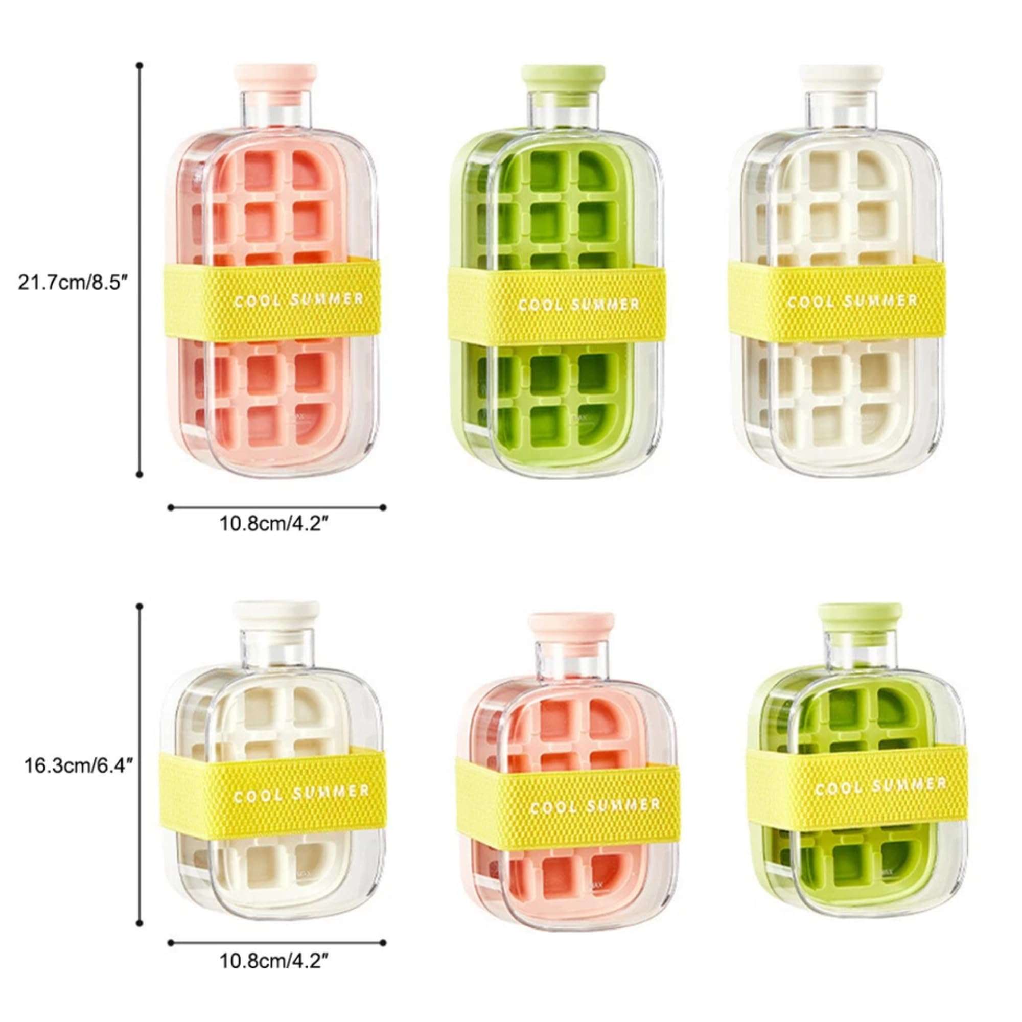 WanderWrap 2-in-1 Ice Cube Water Bottle – Leak Proof Reusable Bottle with Built-in Ice cube Tray | BPA-Free Silicone & Plastic Ice Cube Maker Bottle | Portable Sports, Travel, Gym, Office Hydration 3