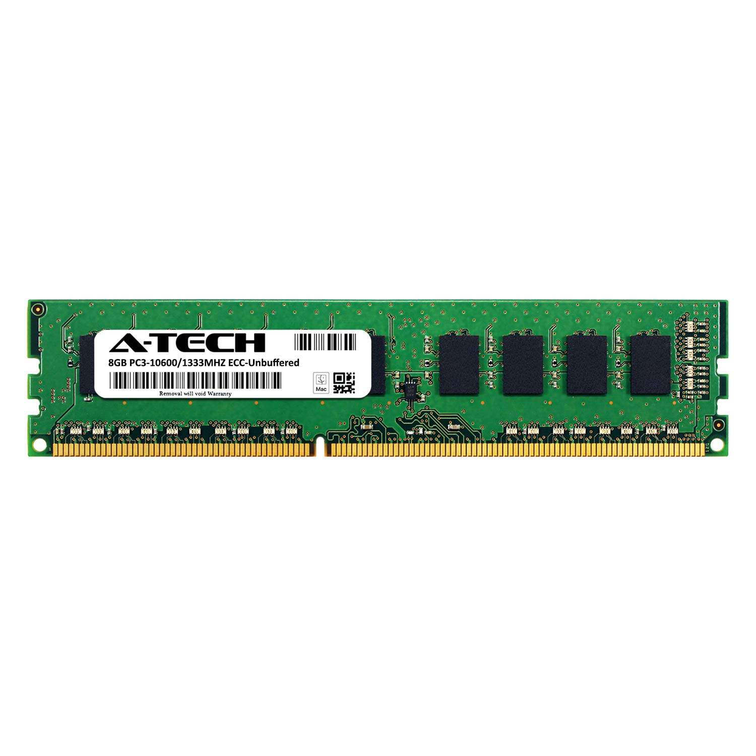 A-Tech 8GB ECC-UDIMM Memory for Mac Pro Mid 2010 & Mid 2012 (MacPro5,1) | DDR3 1333MHz ECC Unbuffered DIMM PC3-10600 Dual Rank 2Rx8 1.5V 240 Pin RAM Upgrade 2