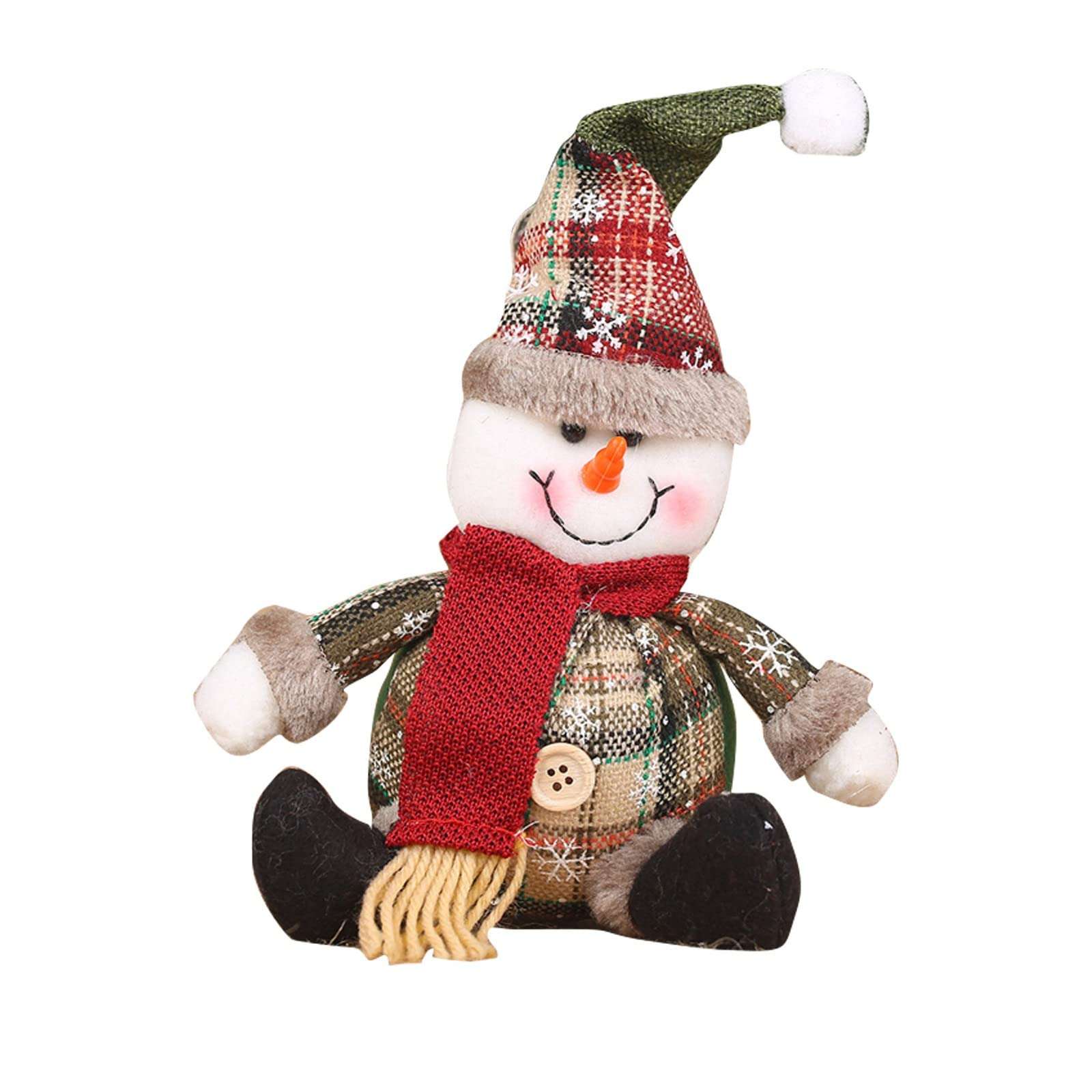 Christmas Snowman Plush Decor Snowman Stuffed Animal on The Table Shelf Desktop Plush Doll Gift for Womens Gifts Christmas Decorations for Office Christmas Outdoor Home Decor 1