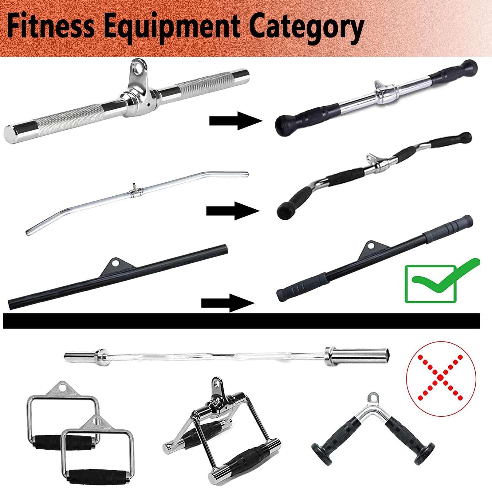 Taeku Tubing Grips Cover, 1 Pair Handle Grips Comfortable Durable NPVC Handlebar Cover for Fitness Lawn Bicycle (18CM) 3