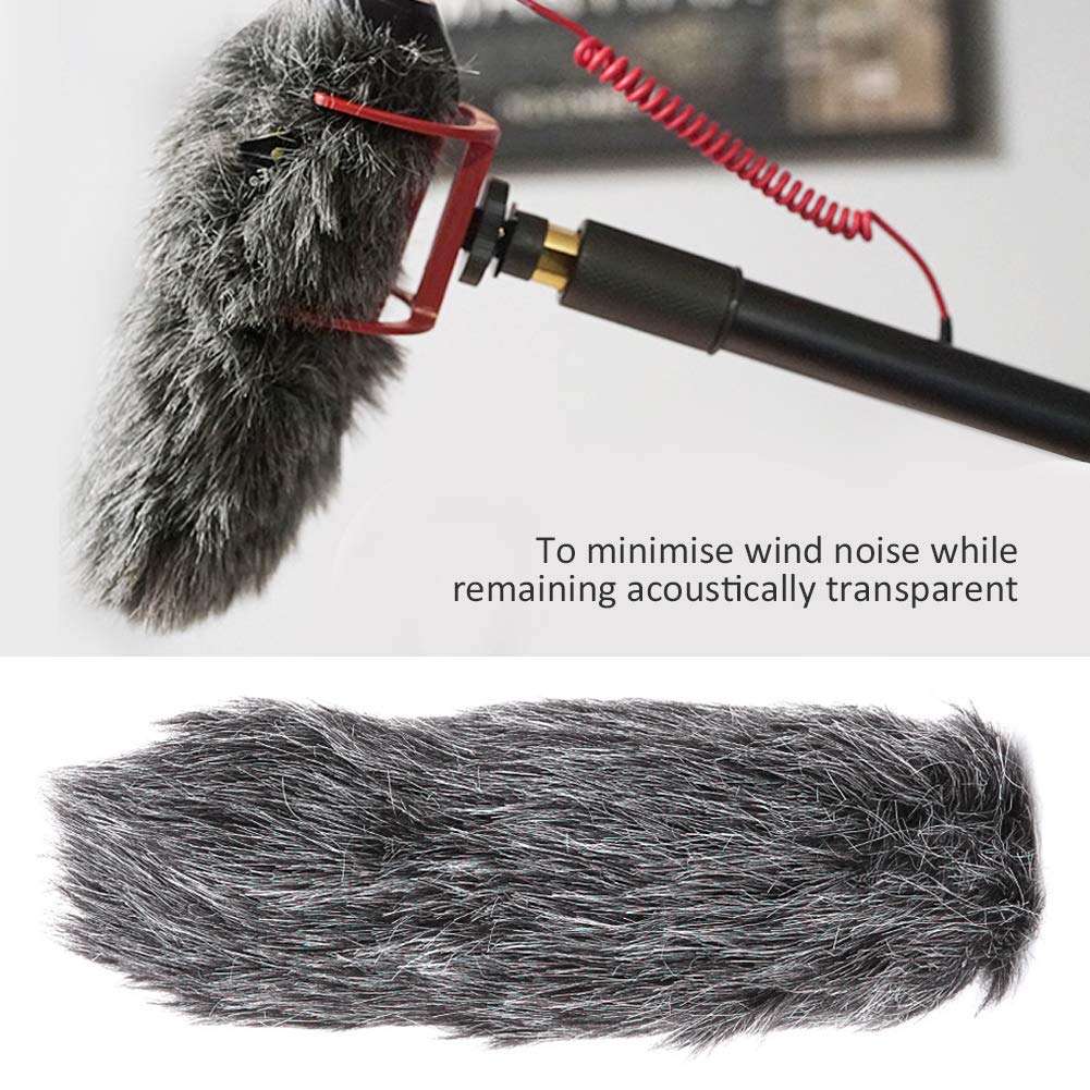 Acouto Microphone Windshield Furry for RODE VideoMic, Outdoor Recorder Wind Cover Furry Microphone Windscreen Muff 5
