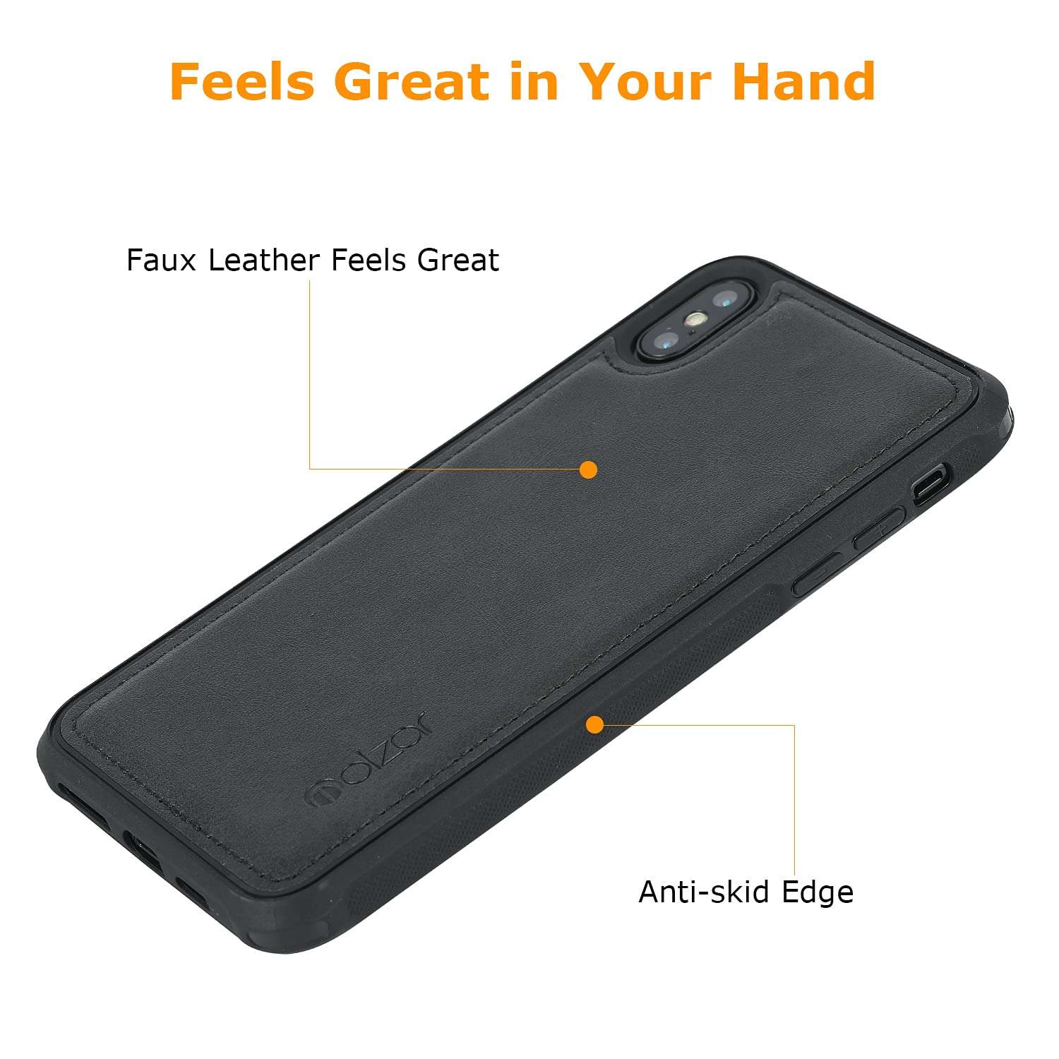 molzar MAG Series for iPhone Xs Max Case, Built-in Metal Plate for Magnetic Mount, Works with Qi-Certified Chargers, Compatible with iPhone Xs Max, Red 4