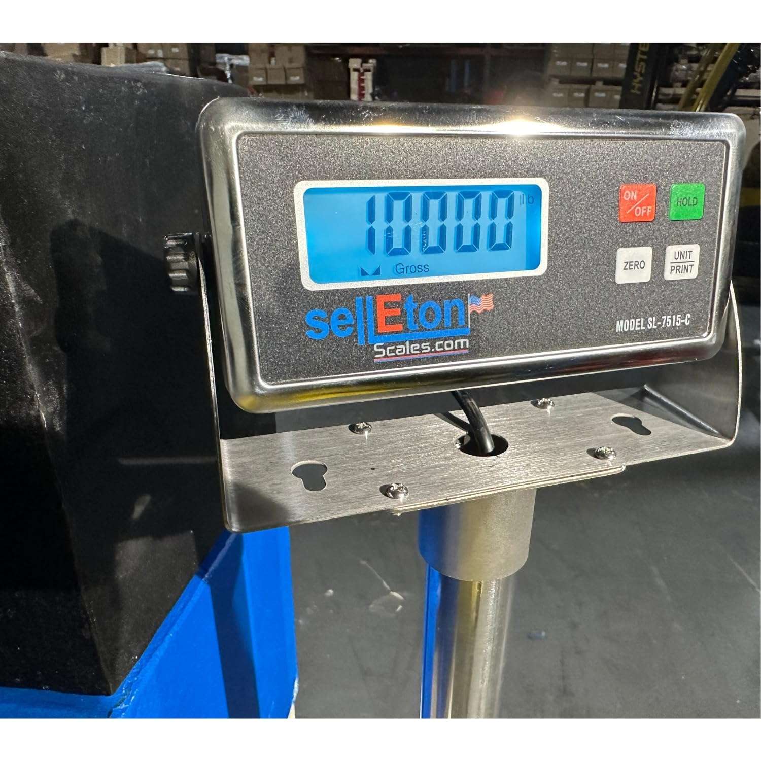 SellEton SL-700-5x5-NN 60" x 60" (5' x 5') Floor Scale/Pallet Size with Indicator (Yellow, 60" x 60" (10,000 lb x 1 lb)) 3