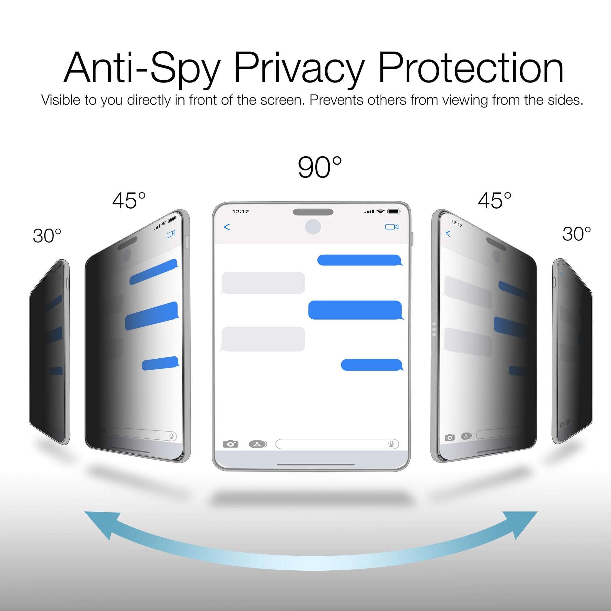 BoxWave Screen Protector Compatible with ASUS ROG Flow Z13 (2025) (13.4 in) - ClearTouch Anti-Glare Privacy (2-Pack), Privacy Screen Protector Flexible Film Anti-Glare 4