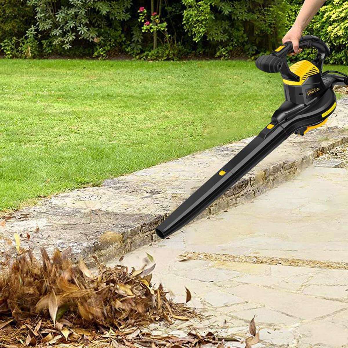 Blowers Leaf Blower, Vacuum 3800W Garden Blower Mulcher with 6 Variable Speed, 3 in 1 Garden Vac & Shredder, 40L Collection Bag, for Gardens, lawns, Leaves, and Snow 2