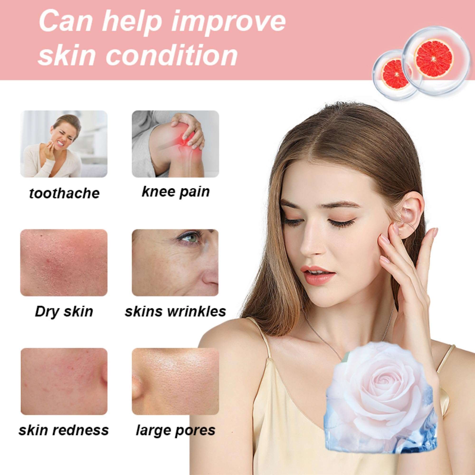 Ice Face Roller,Facial Beauty Ice Roller Skin Care Tools, Reusable Silicone Ice Roller for Face and Eye, Ice Facial Cube (1Pc Blue) 5