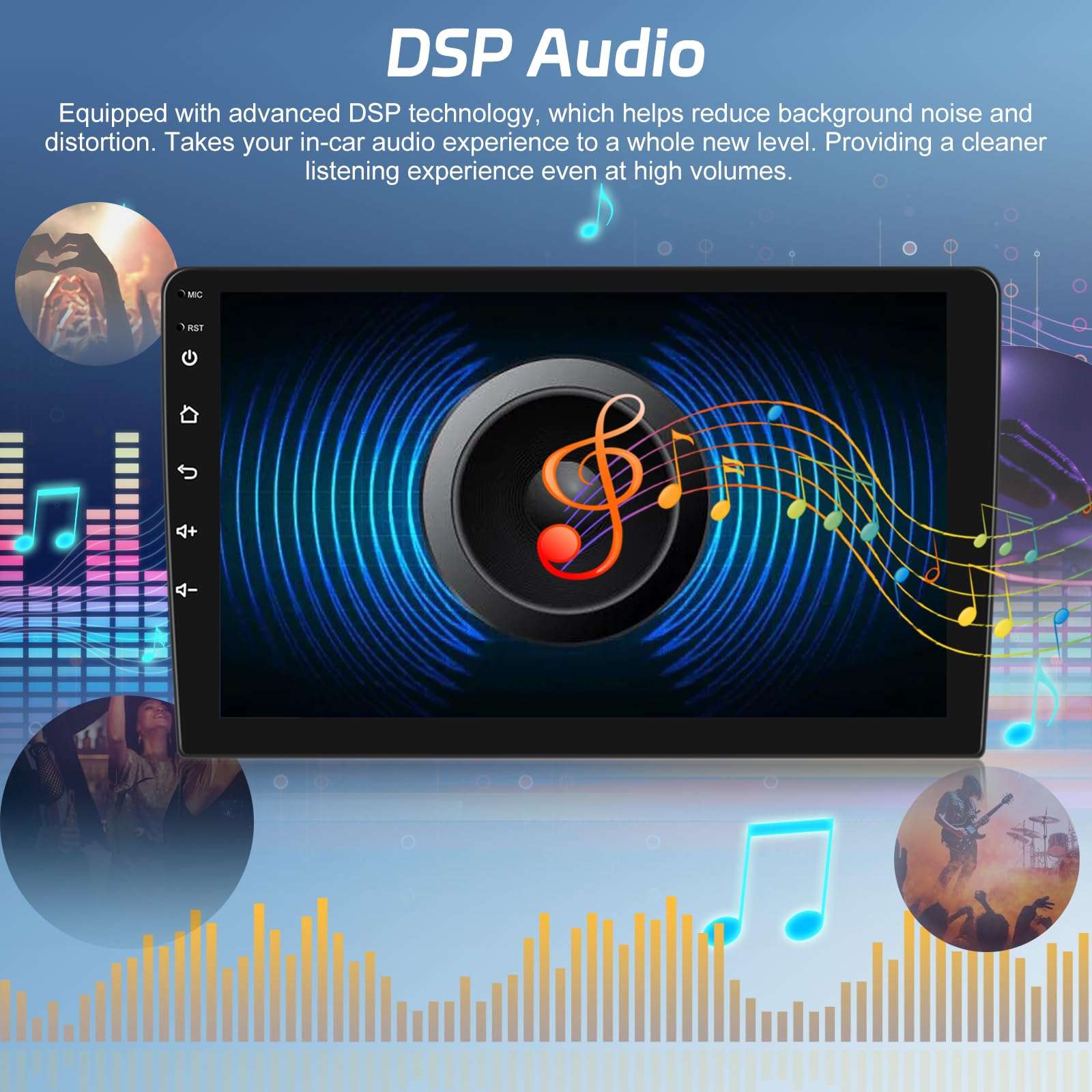 [2+64G] NHOPEEW Car Radio for Jeep Cherokee 2014-2017 with Wireless Carplay and Android Auto - 10 Inch Touchscreen Android Car Stereo - GPS Navi/WiFi/DSP/SWC/Bluetooth + AHD Backup Camera 6