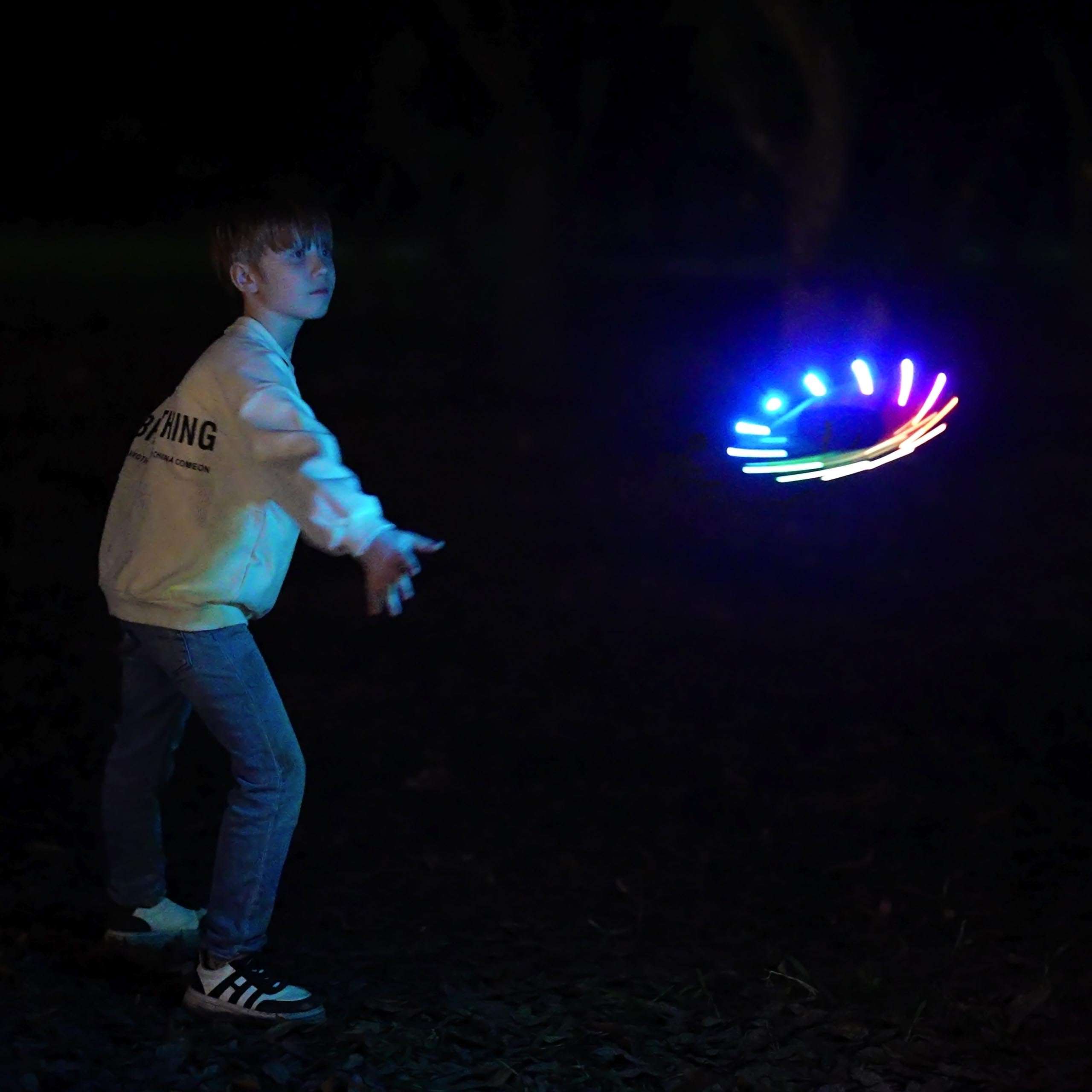 TOSY Flying Ring - 12 LEDs, Super Bright, Soft, Auto Light Up, Safe, Waterproof, Lightweight Frisbee, Cool Birthday, Camping, Easter Basket Stuffers & Outdoor/Indoor Gift Toy for Boys/Girls/Kids 4