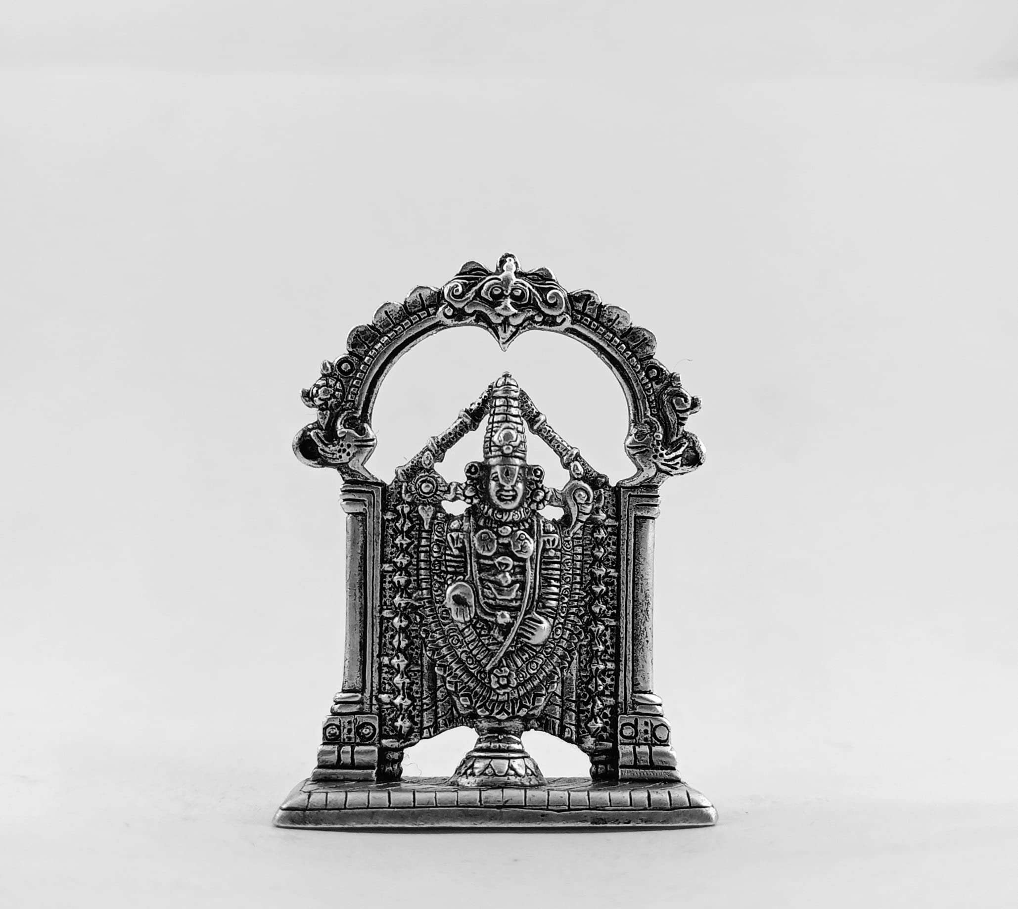 Silverspot Jewel 999 oxidized Silver Shri Tirupati Balaji/Lord Venkateshwara Murti for Pooja/Car Stand/Gift Item for Ospicious occassions/Car dashboard 3