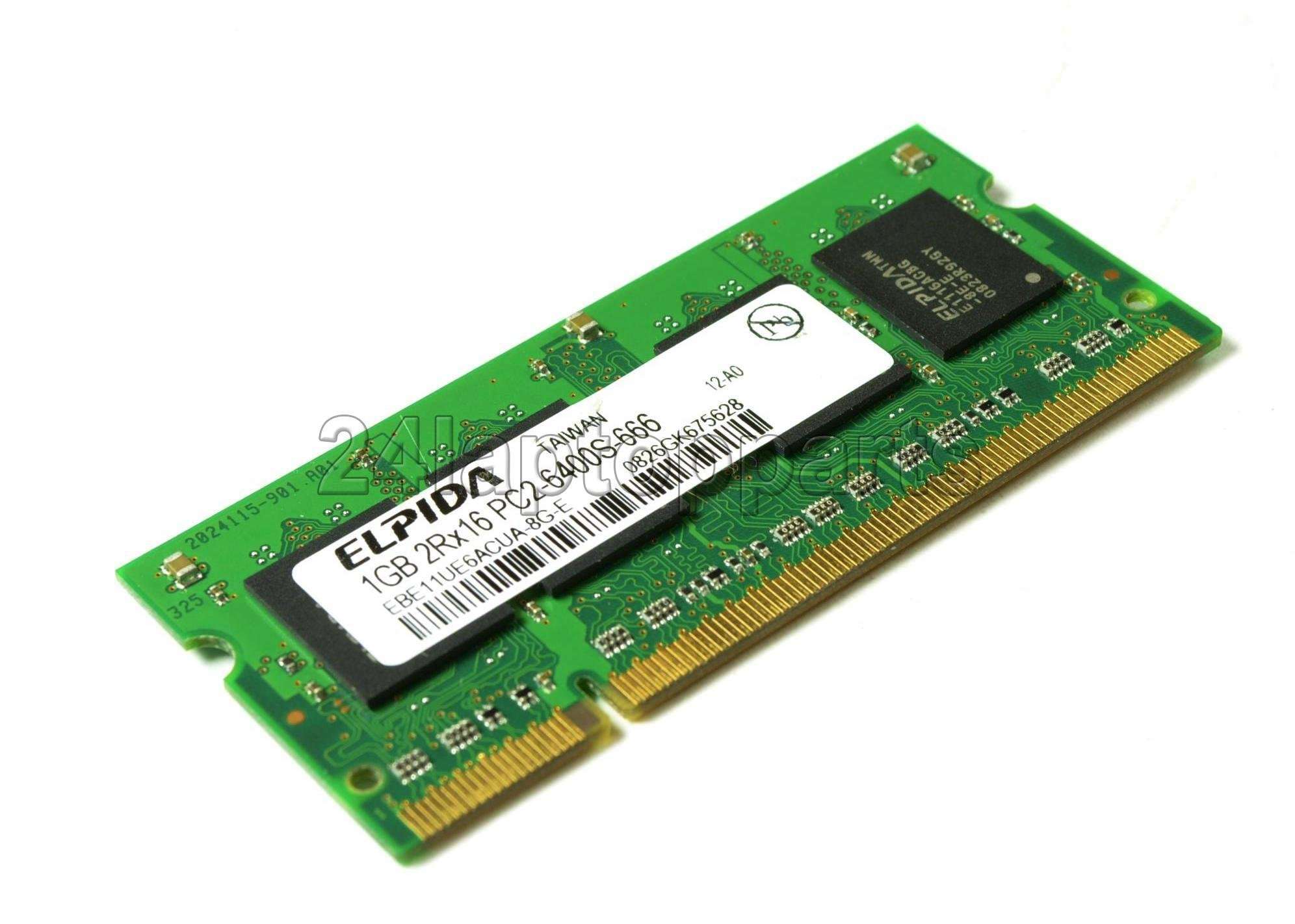 ELPIDA 1GB DDR2-800 LAPTOP MEMORY EBE11UE6ACUA-8G-E 1