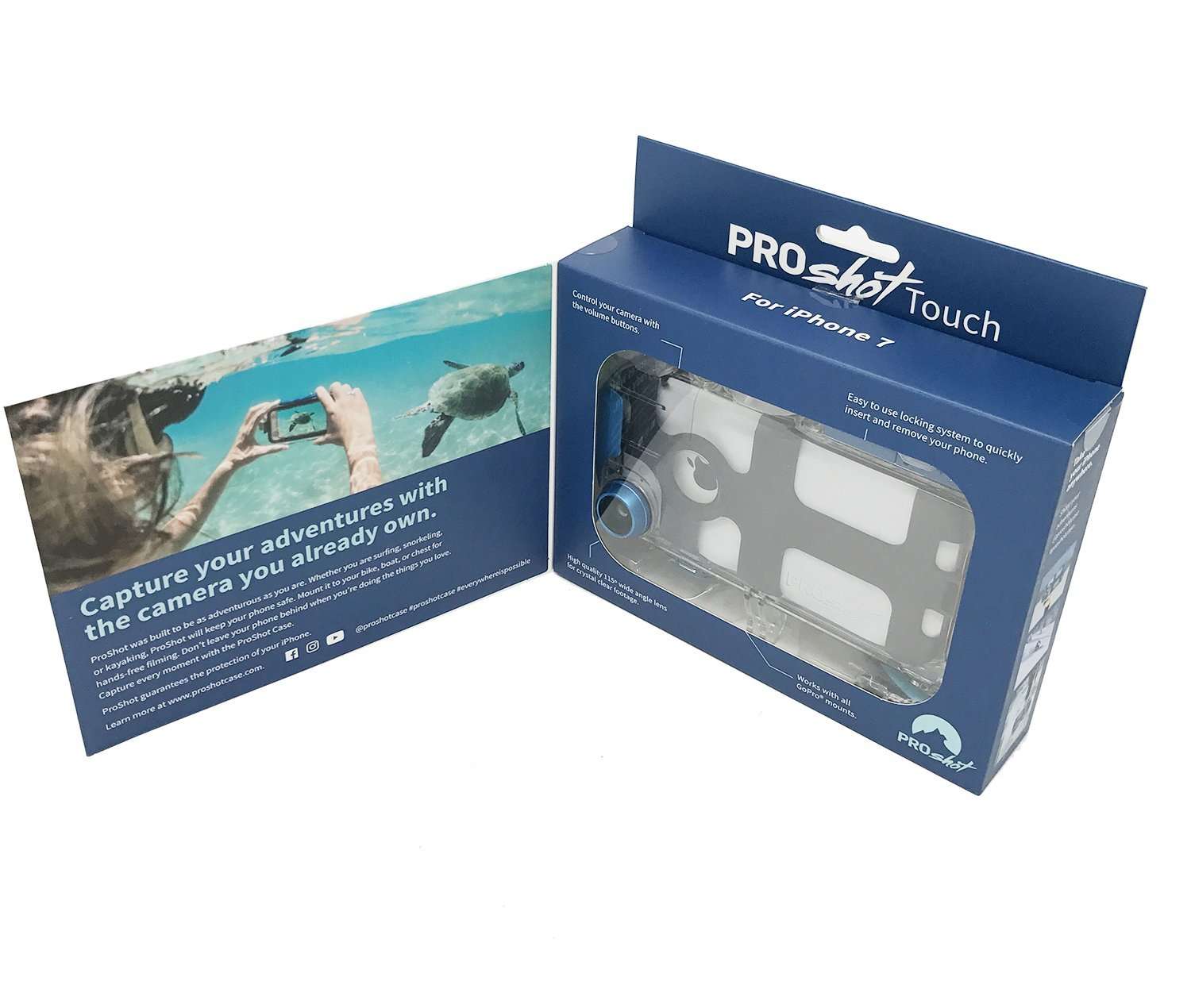 Pro Shot Touch - Waterproof Case Compatible with iPhone SE 2020, iPhone 8, and iPhone 7. Wide-Angle Lens Included. Camera App Included for Snorkeling and Diving Underwater Photography. 4
