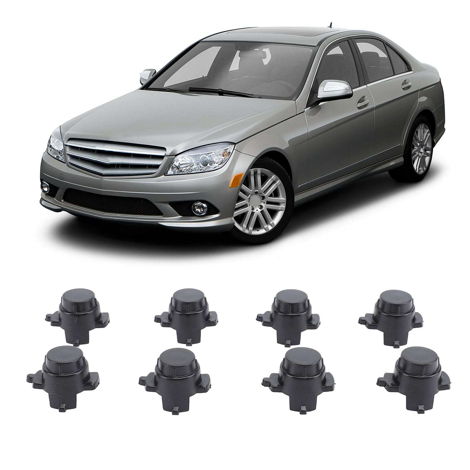 CFTGIW 8PCS Parking Sensor Cover Cap 2058840074 for C300 C400 C43 C450 C63 CLS450 E300 GLE450 GLS550 GLS63 - OEM Replacement Parts 4