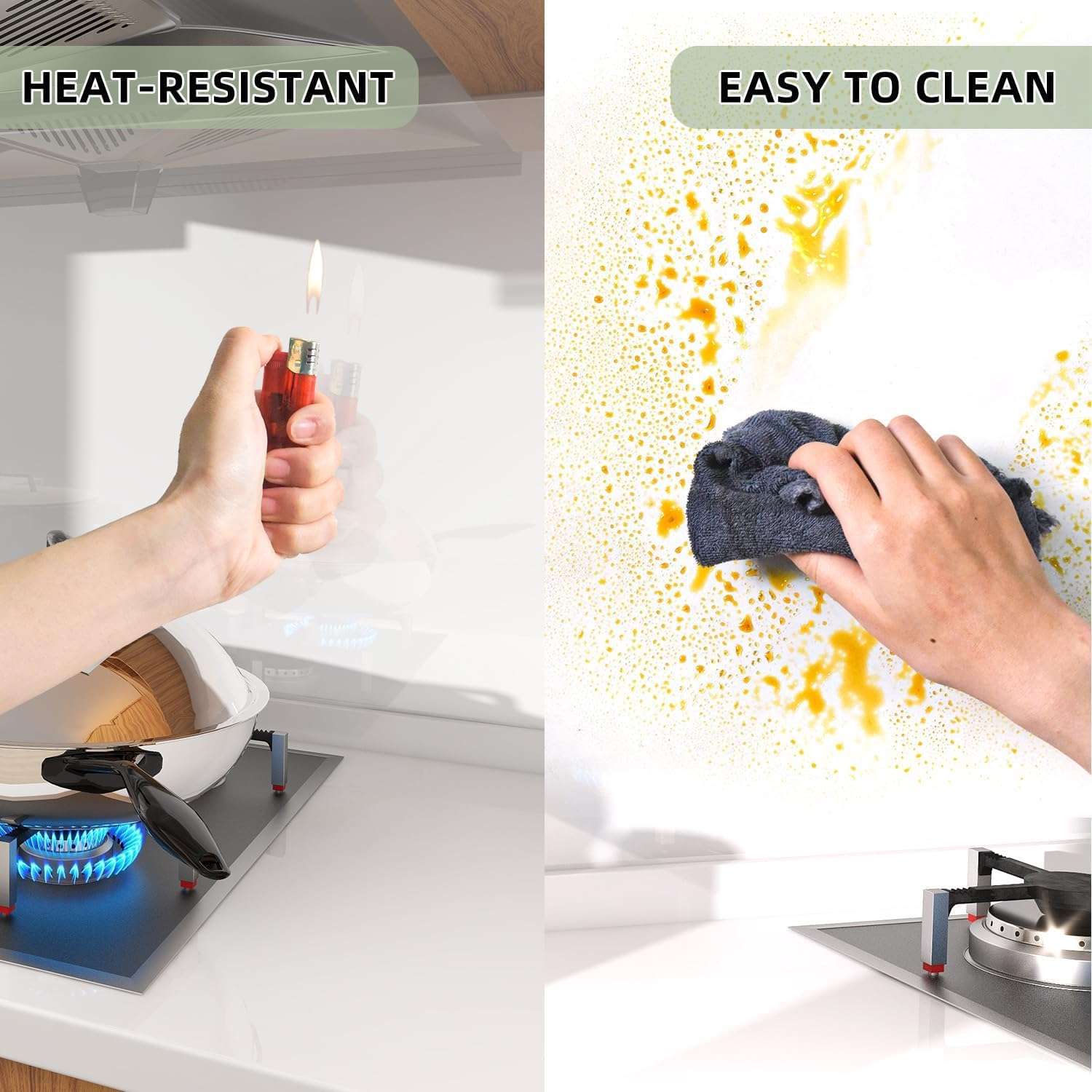 Clear Wall Protector Contact Paper - Self Adhesive Removable Film| Kitchen Cabinet Liner Transparent Sheet Foil Backsplash| Oil, Waterproof Wallpaper Heat Resistant, (12 x 70 Inches) 5