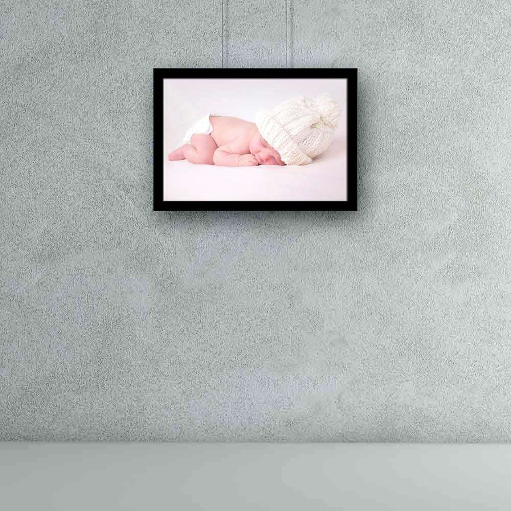 ArtzFolio Newborn Baby Paper Poster Black Frame | Top Acrylic Glass 13 x 9 inch (33 x 23 cms) 3