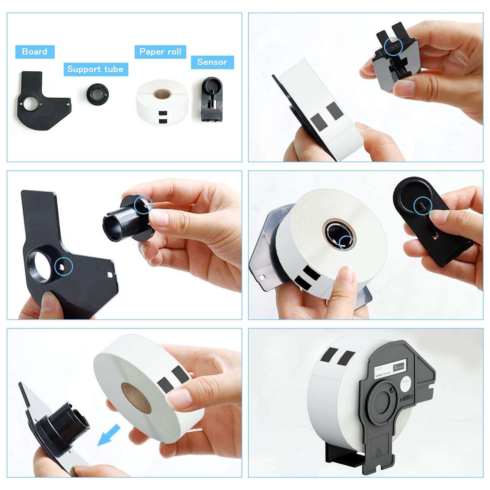 Labelebal Compatible 4" x 6"(101mm x 152mm) Direct Thermal Labels Replacement for DK-1241 Shipping Mailing Postage Address Compatible for Brother QL Printer (4 Rolls, 200 Labels/Roll)… 4