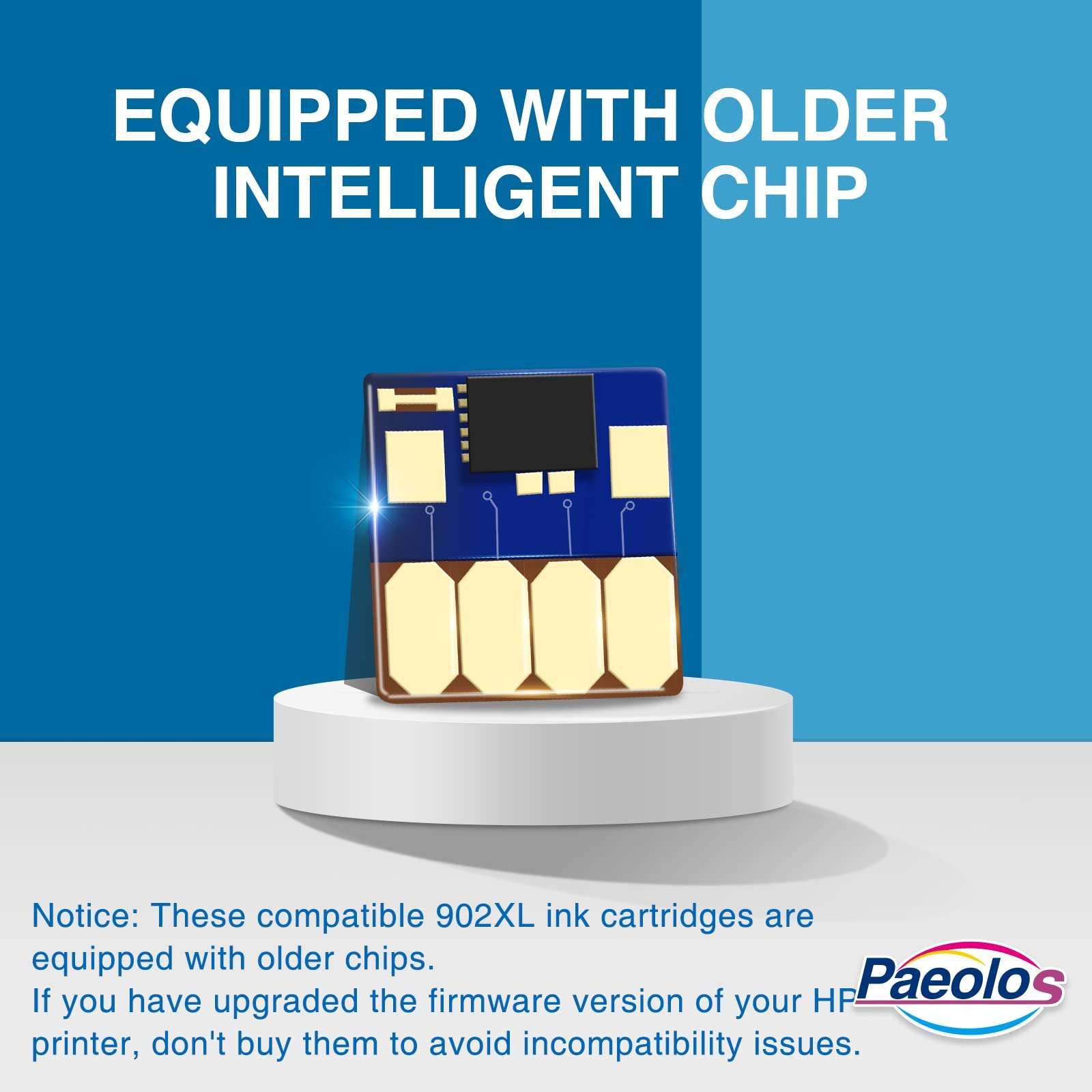 Paeolos Compatible Ink Cartridges Replacements for HP 902 XL Work with HP OfficeJet Pro 6961 6970 6962 6958 6968 6971 6975 6978, 3 Color Packs 4