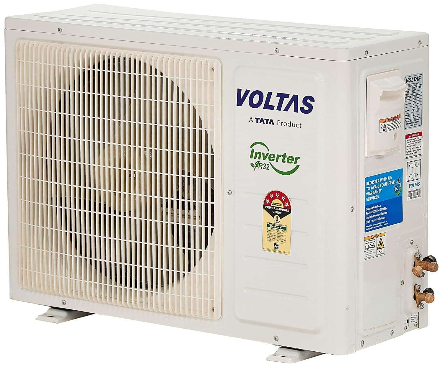 Voltas 1.5 Ton Inverter 3 Star Split AC (183V CAZZ, R-32, White) 3