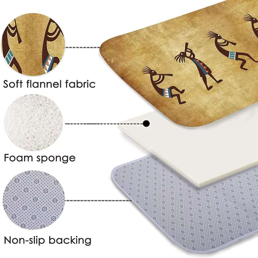 Rustic Southwestern Runner Rug for Hallway,Southwest Native American Kokopelli Ethnic,Area Rug Washable Kitchen Rugs Laundry Room Rug Runner Non-Slip Floor Carpet for Bedroom Indoor Entrance Doormat 5