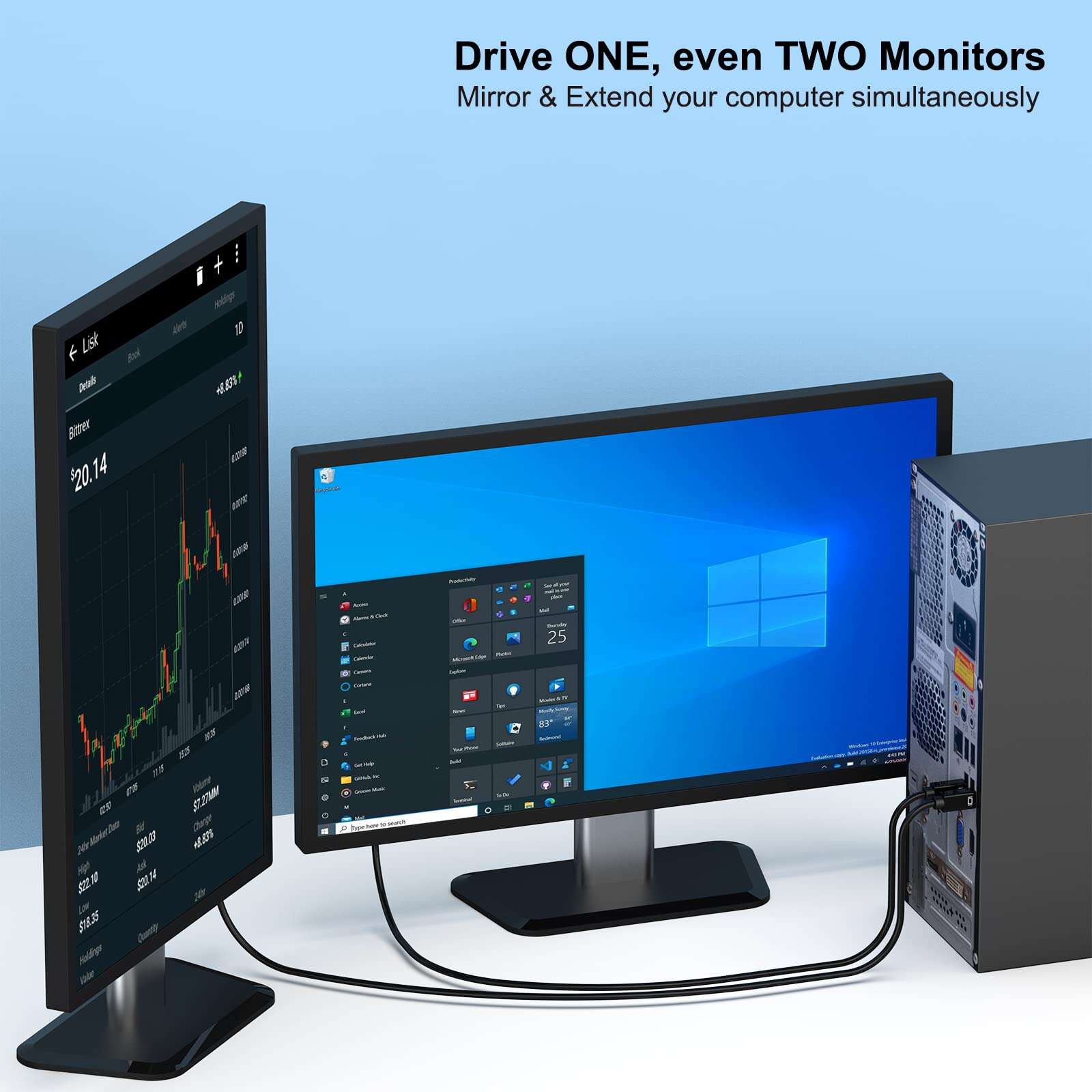 BENFEI Mini Displayport to DVI Cable, Mini DP to DVI 1.83M Cable Male to Male Gold-Plated Cord for MacBook, iMac(LG51) Surface Pro and Laptop 3