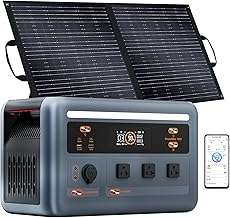 EcoVolt OSCAL PowerMax 1800 Power Station with 100W Solar Panel, 1024Wh Solar Generator, 800W Fast Charging, APP Control Battery Backup for Home, Camping & RVs
