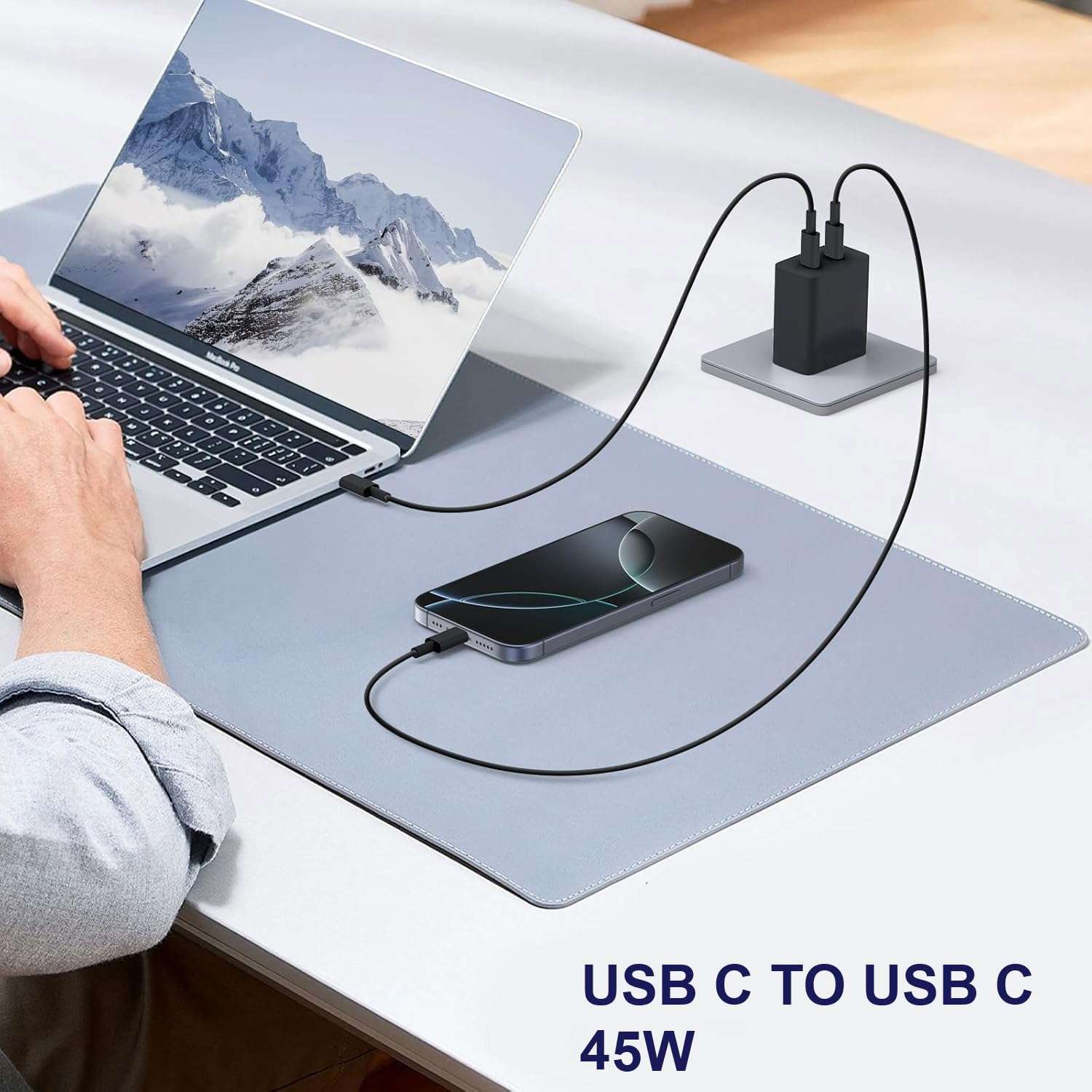 Super Fast Charger Type C, 2 Pack 45W USB C Charging Block with 4FT+6FT Type C Cables for S amsung G alaxy S25 S24+/UltraS23/S22/S21/S20/Note10/20 i Phone 17/16/15 USB C Charger 3