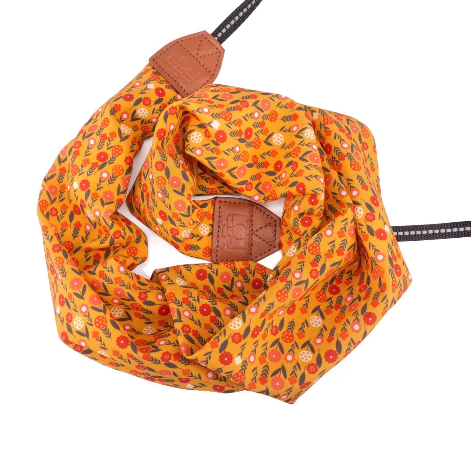 Wolven Soft Scarf Camera Neck Shoulder Strap Belt Compatible with All DSLR/SLR/Digital Camera (DC) / Instant Camera Etc, (Yellow Flower) 2