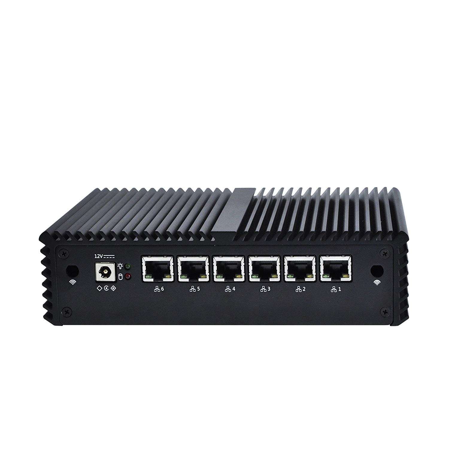Kettop Sense Router Mi7100L6 Core I3-7100U (8Gb Ddr4 Ram 128Gb Ssd WiFi) AES-Ni Small Business Router, Dual Core Fanless, 6 Gigabit LAN Windows Mini Pc 2.4Ghz 3