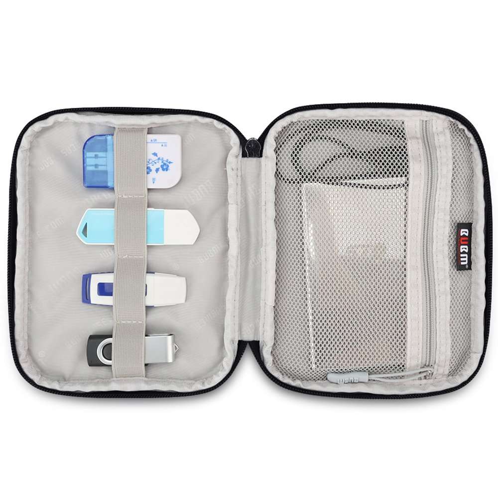 Travel Cable Organizer, BUBM Electronics Bag for Cords,Flash Drive, Power Bank(Black) 4