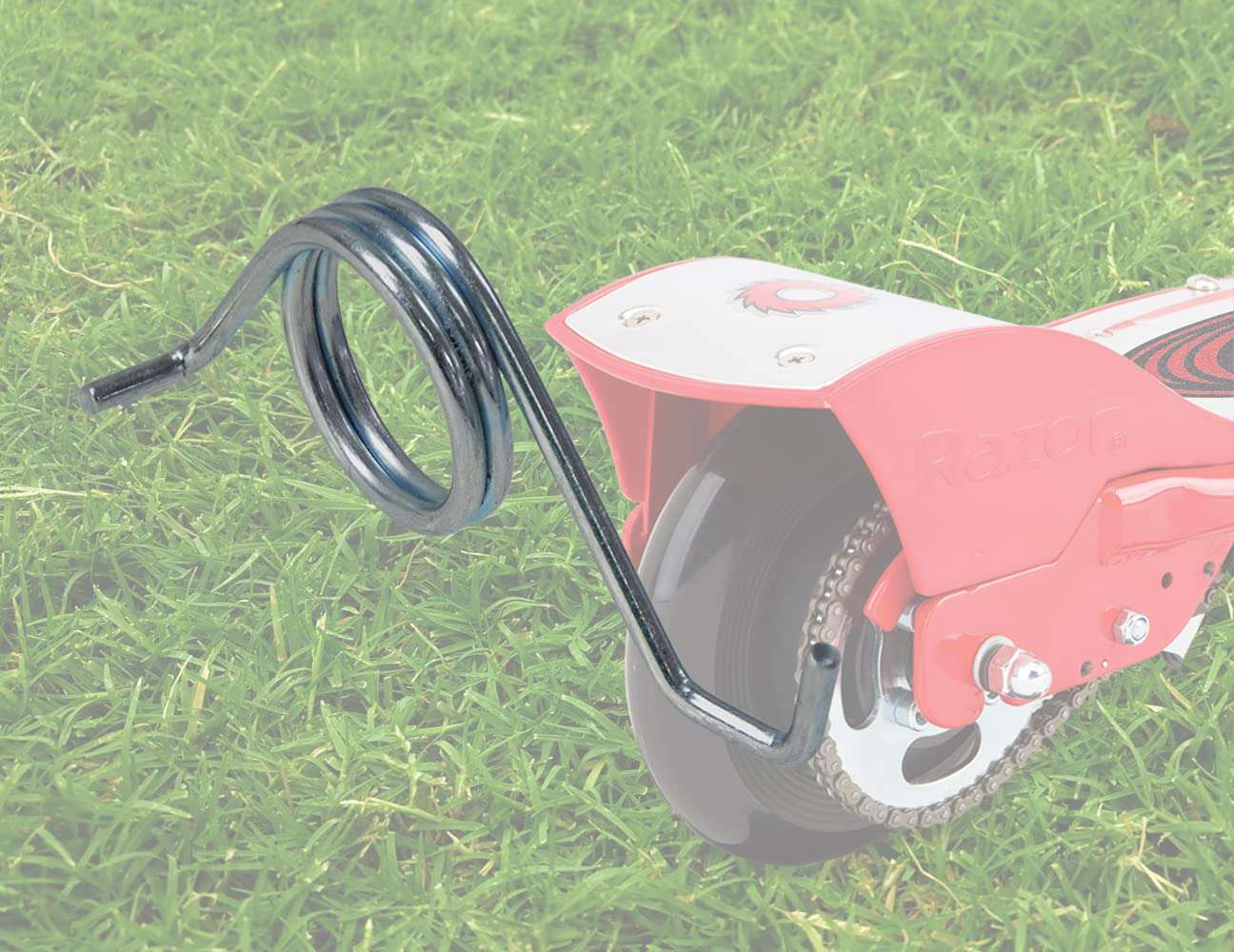 AlveyTech Chain Tensioner Spring - for The Razor E100, E100 Glow, E150, E175, & E90 Accelerator, Replacement Fit, Kids Electric Mini Dirt Scooter Parts, Metal Easy Install Silver Springs 5