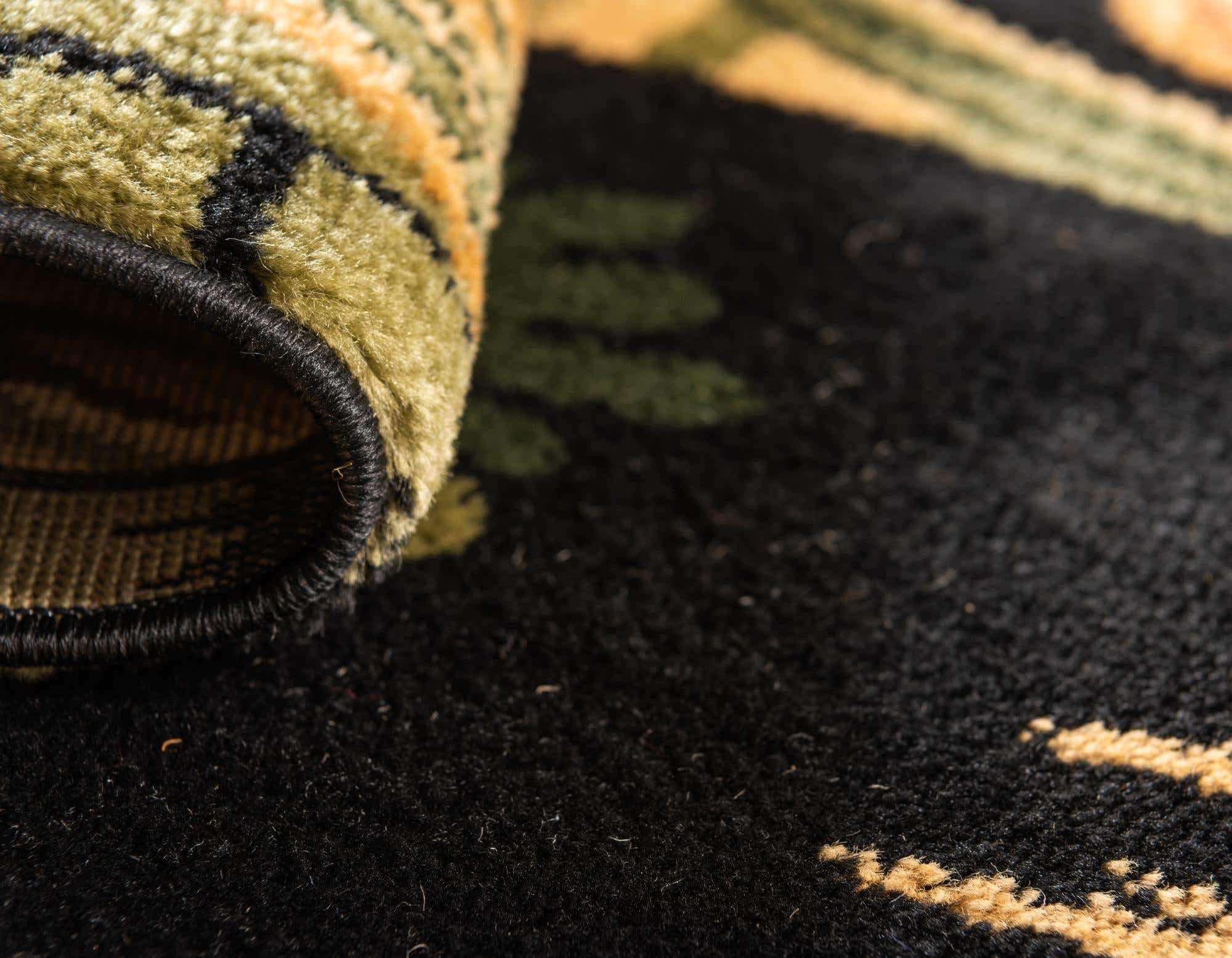 Unique Loom Barnyard Collection Area Rug - Farm (4' 1" Square, Black/ Cream) 6