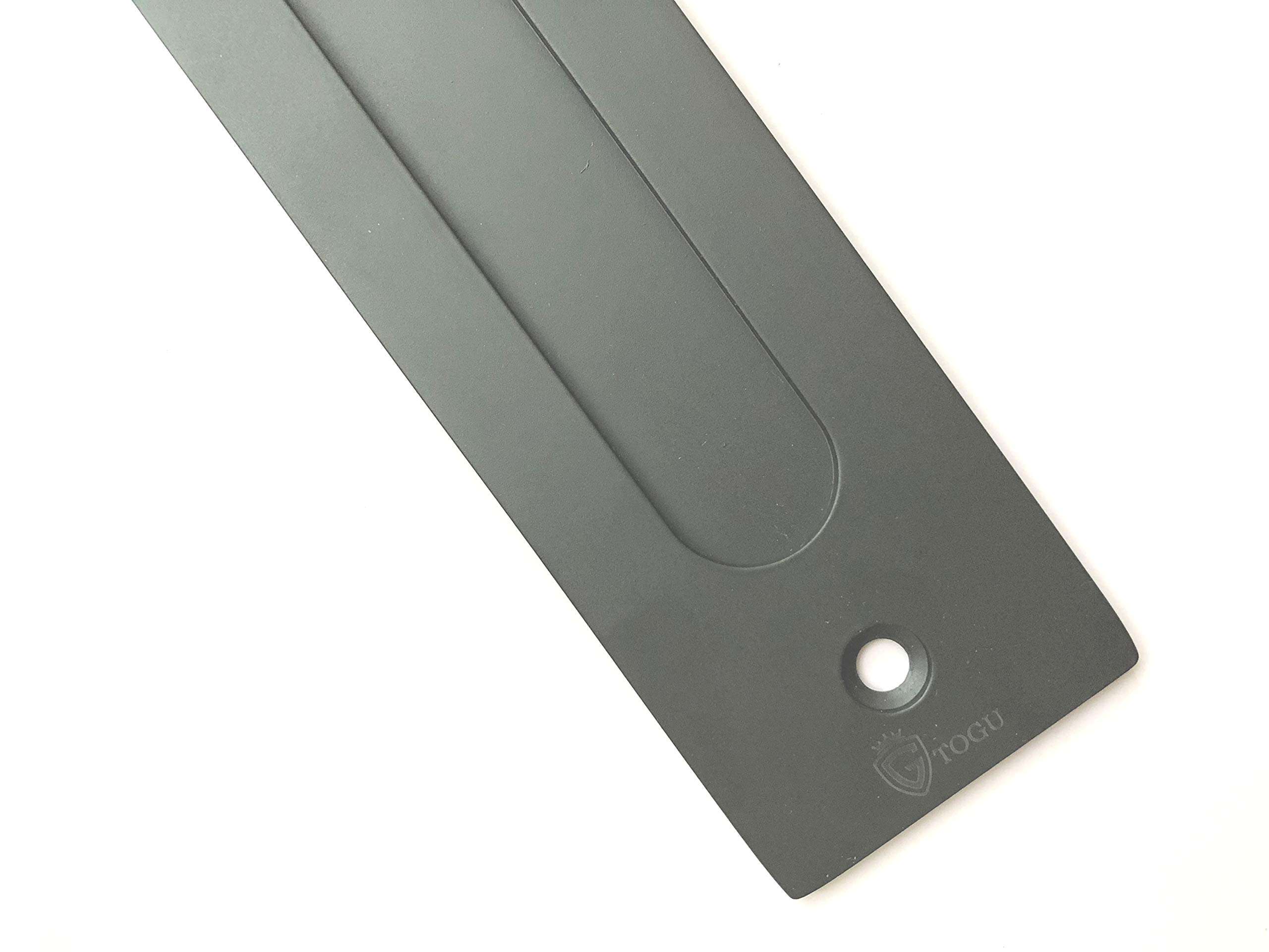 TOGU TG-608 300mm/12inches Solid Standoffs Round Bar 1.2mm Wall Thickness Stainless Steel 304 Pull and Flush Barn Door Handle/Barn Door Pull,Matt Black Finish 5