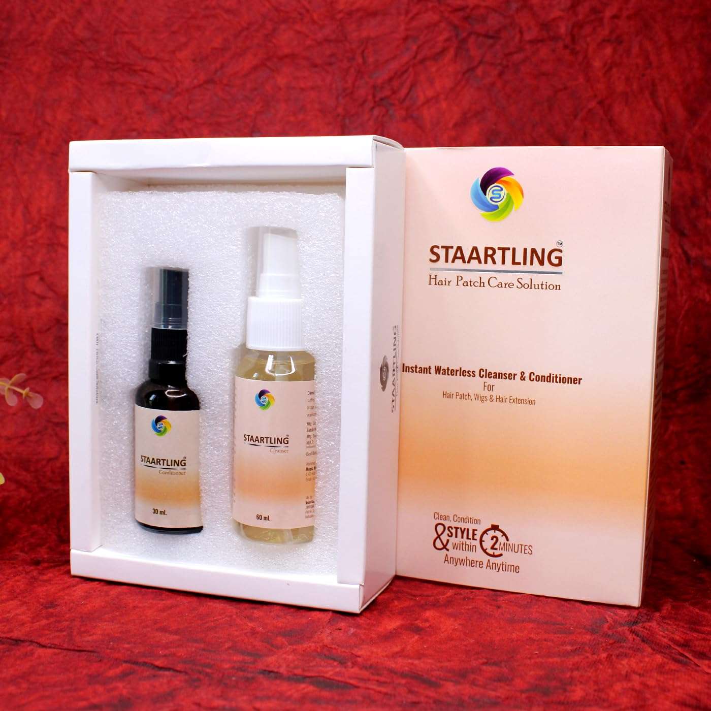 GLAN Staartling Cleanser and Conditioner for Softener and Shiner Human Hair Patch and Extensions for Men and Women Pack of 1 (Small) 4