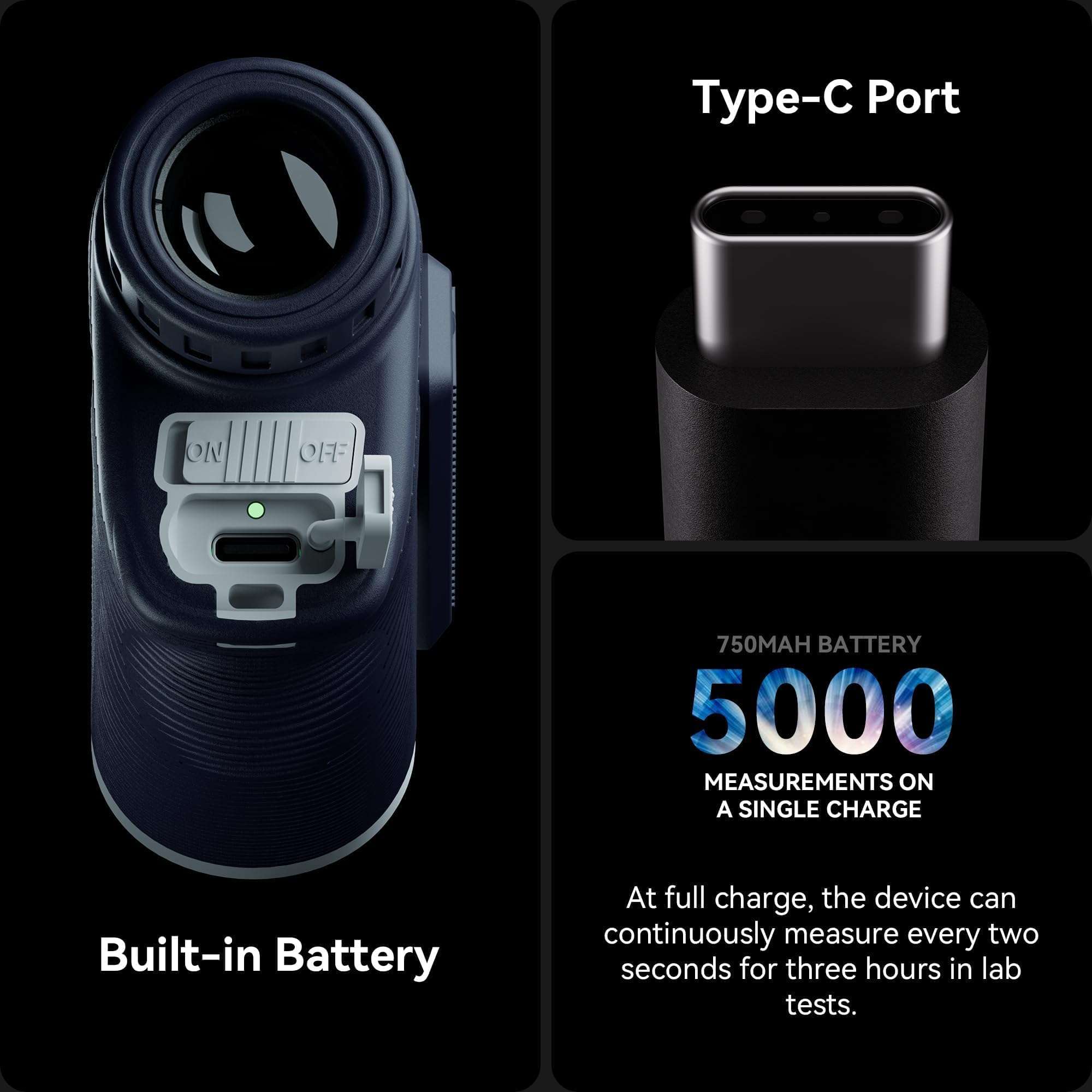 Gogogo Sport Vpro 2024 Golf Hunting Range Finder 2500 Yards Laser Rangefinder ZeroIn Disc Golfing with Slope Magnet (Black) 5