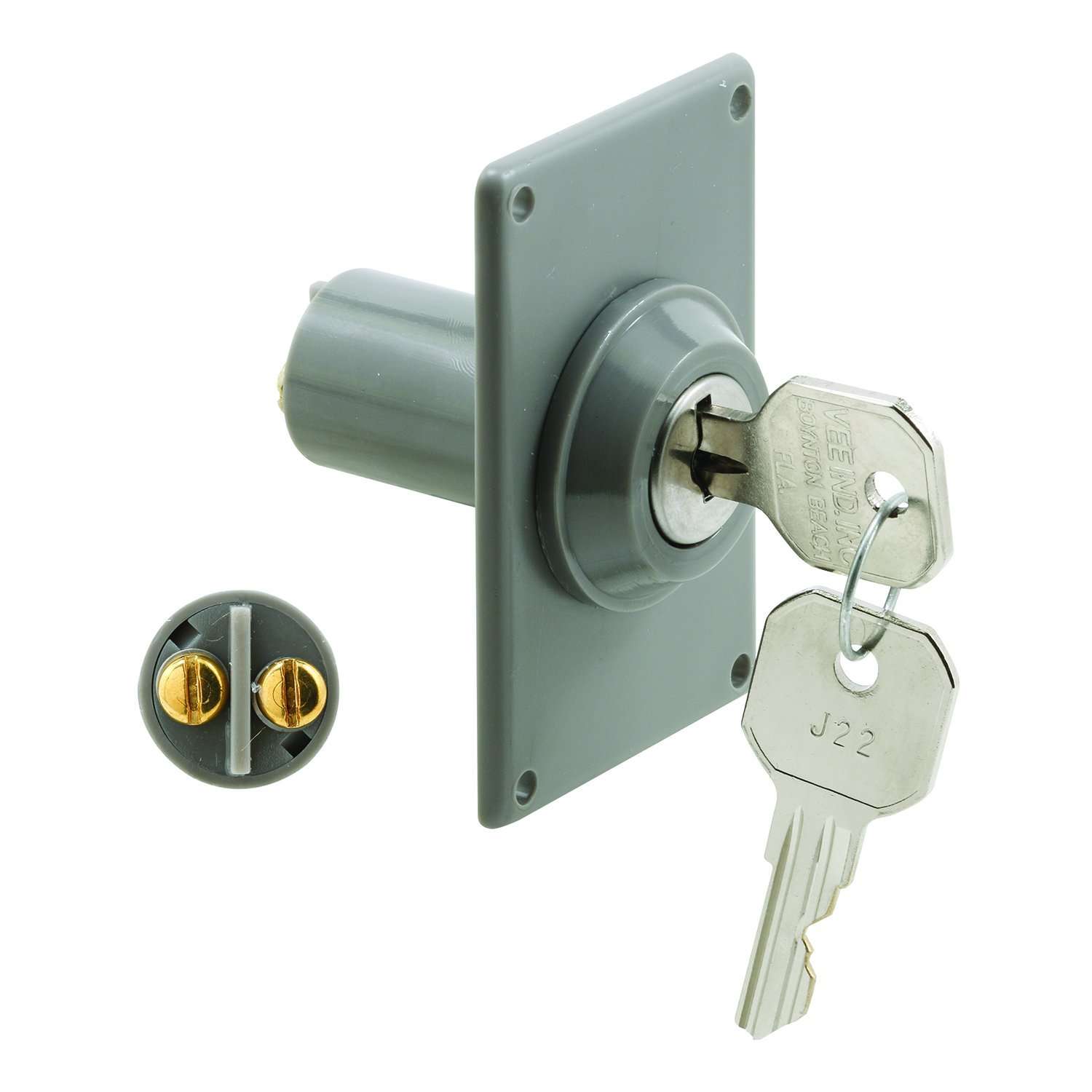 Prime-Line GD 52142 Electric Key Switch, 3/4 In. Outside Diameter, Hardwired (Single Pack) 1