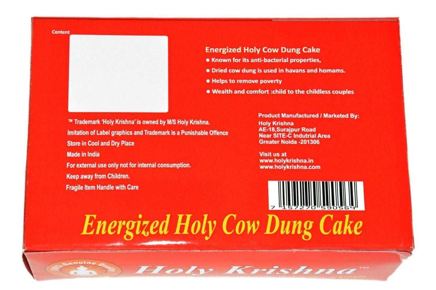 Holy Krishna Indian Cow Dung Cakes with Havan Samagri -30 Piece 3
