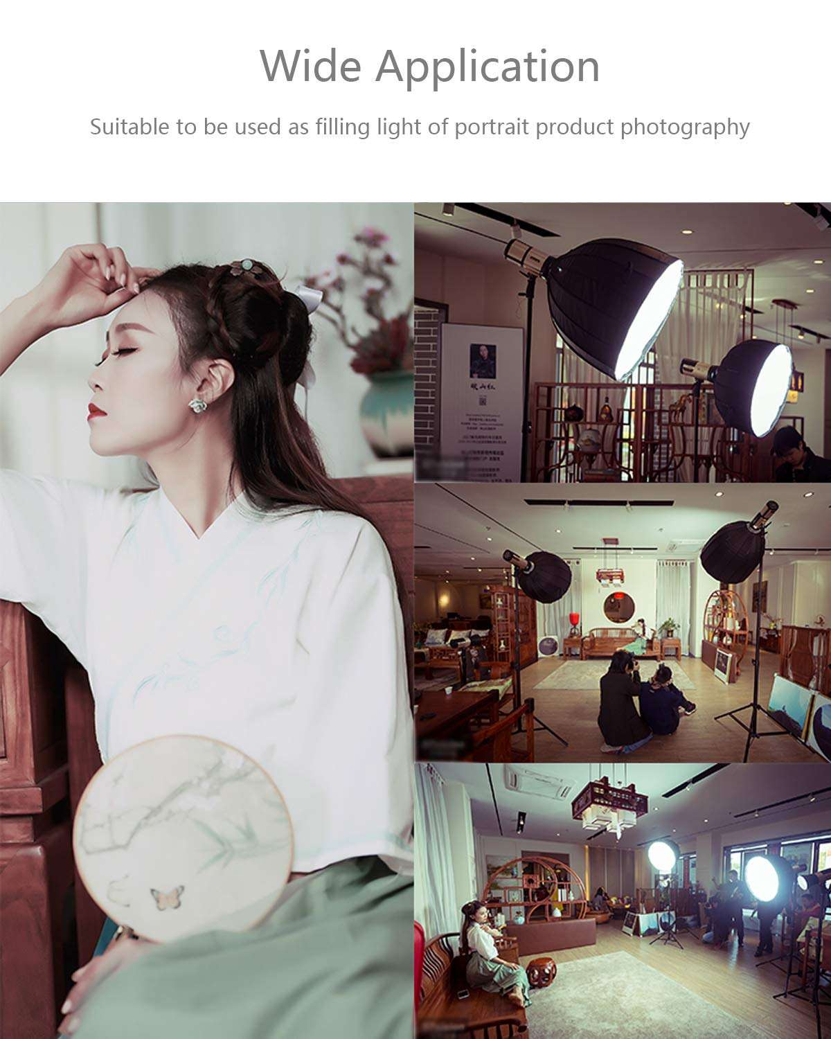 Nicefoto 90cm Umbrella Softbox Photography Studio SoftBox with Grid Carry Bag Diameter 90cm for Photography Bowens LED Flash Light for Portrait Wedding Product Photography 4