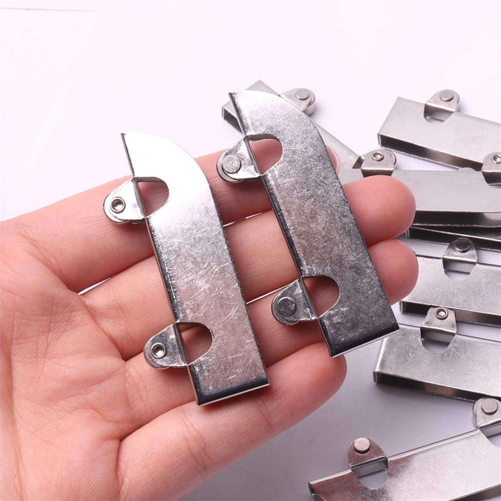 LJQSS Firm 10Pcs 60x23x6.5mm Glass Pulley Cabinet Sliding Door Roller Clamp Steel Wheel Pulley Mobile Counter Track Roller Accessories Durable 6