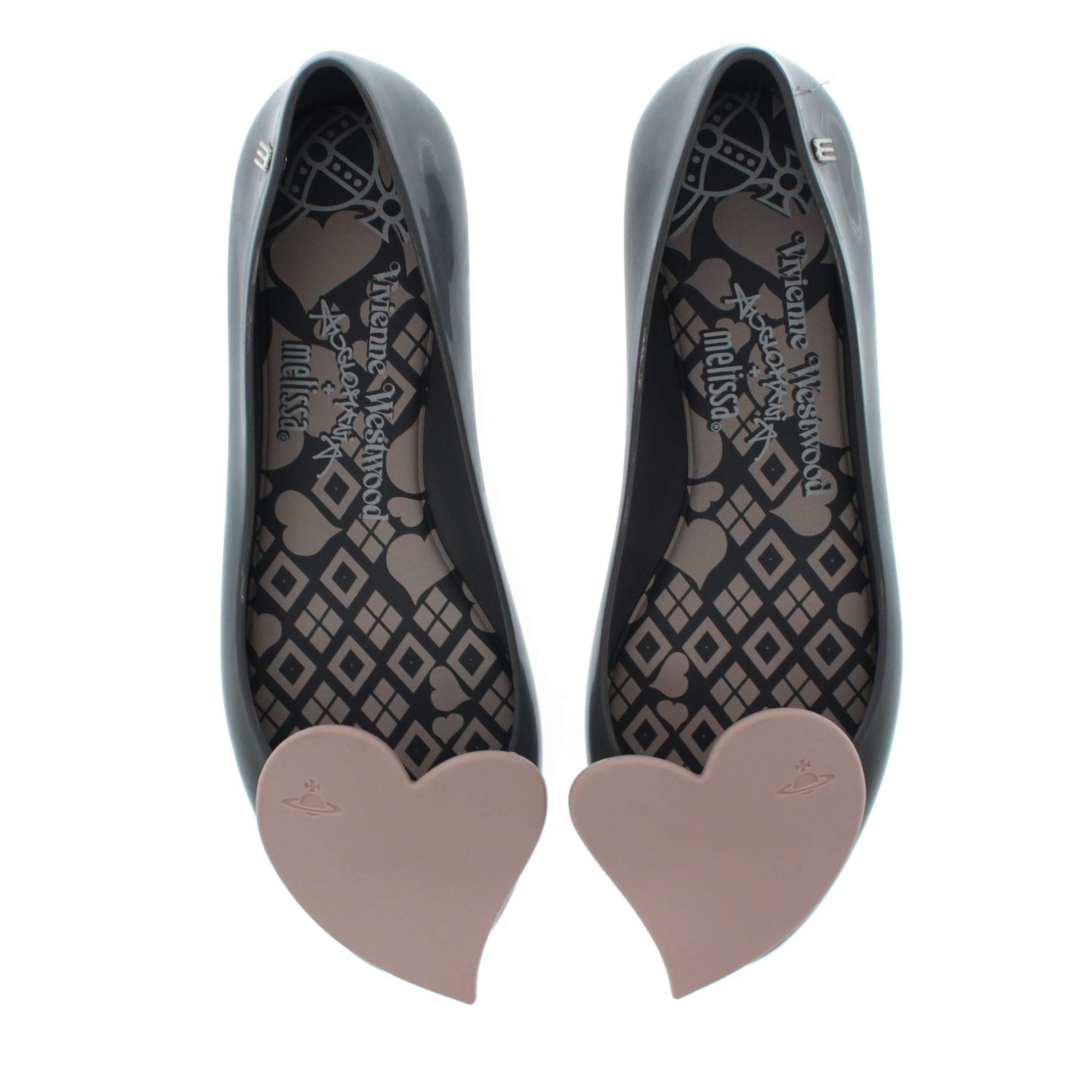Melissa Women's Vwa Space Love V Ad Dark Grey Ballet Flats-5.5 UK (38 EU) (7 US) (S20-32671-01061-07)