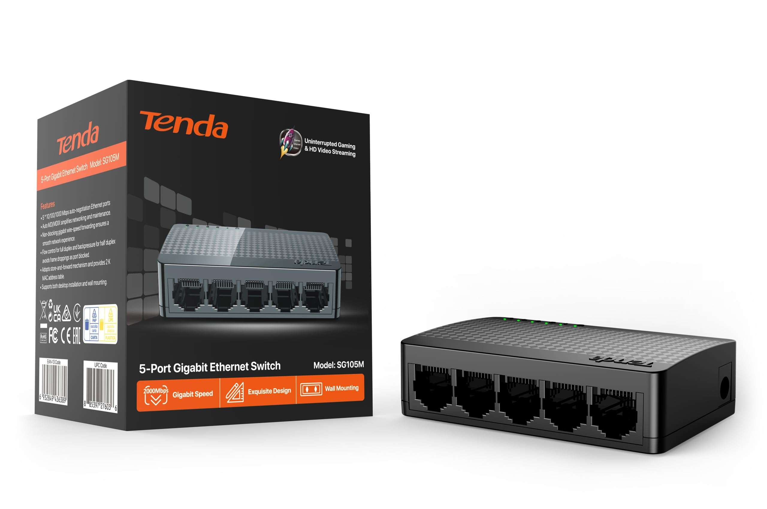 Tenda SG105 5 Port Gigabit Switch & Nova MW3 AC1200 Mesh Wi-Fi System 3
