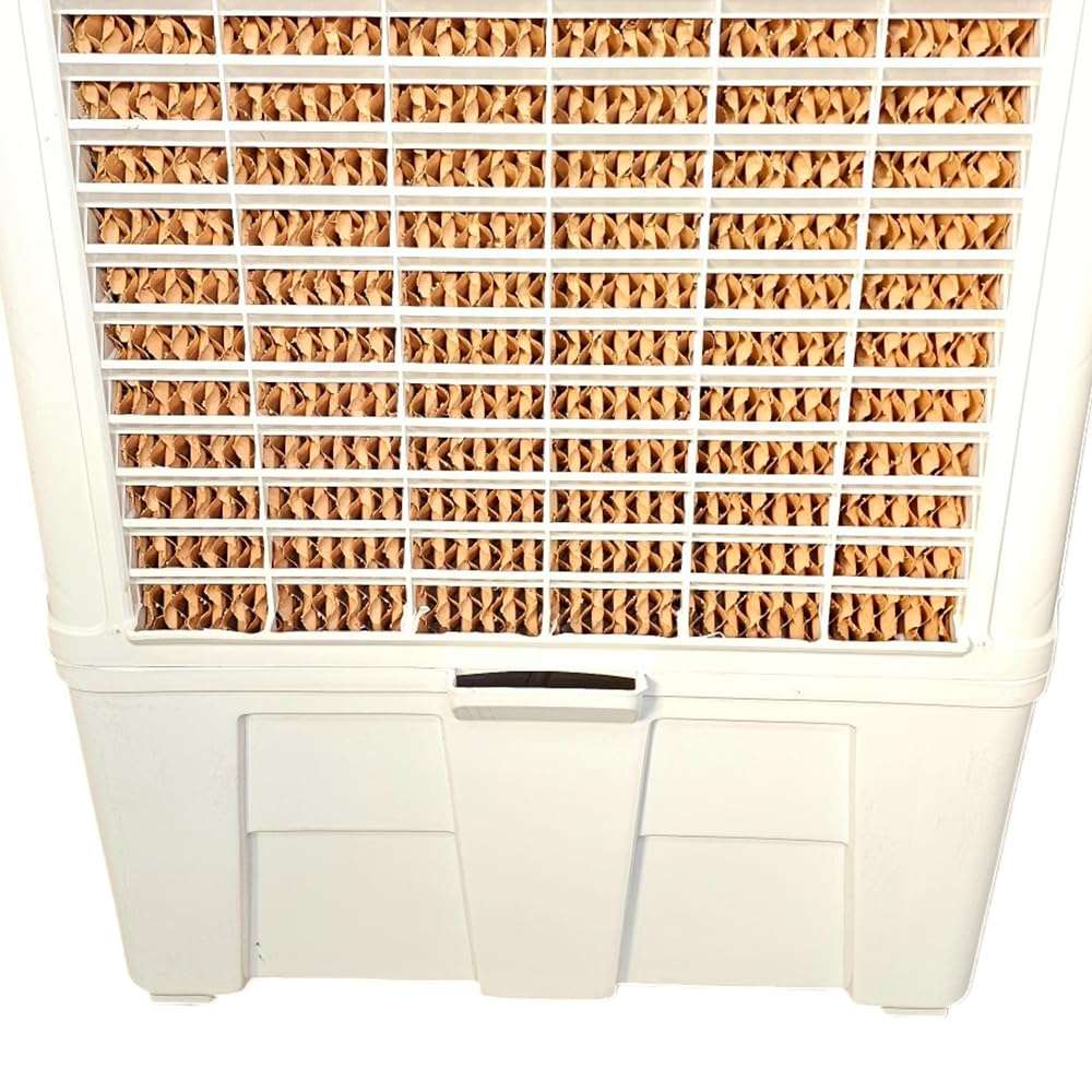 ForeSpace - Hammer-H4H- 75 Litres Desert Air Cooler for home | For Larger Room| High Density Honeycomb Pads | High-Speed | Ever-last Pump | Humidity Control - White & Red 4
