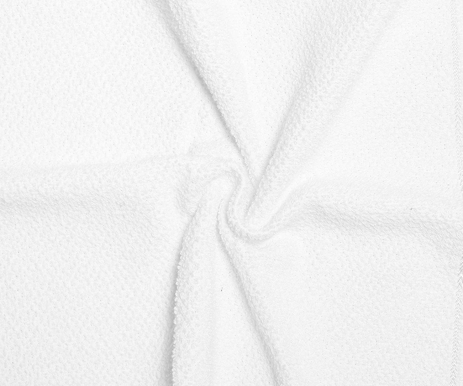 cottontail 425 GSM Quick Dry Solid Cotton 14 in X 21 in Face, Hand Towel Set (White) Pack of 4 4