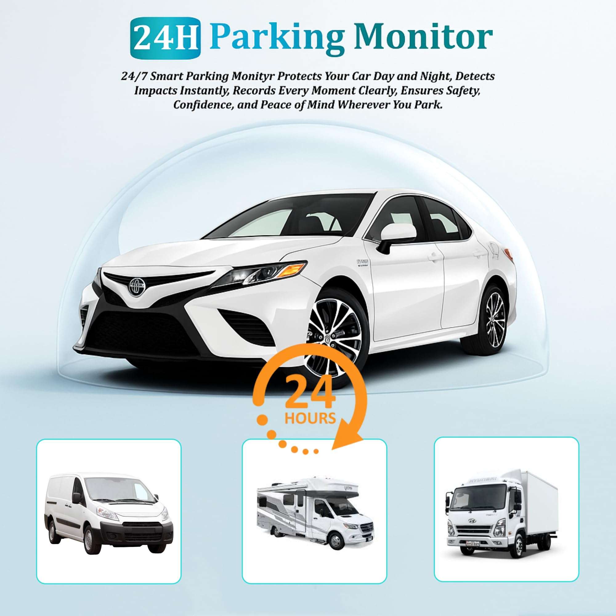 OBD2 Dash Cam Power Cable Hardwire Kit with Acc Signal, 12V-38V to 5V 3A Type-C Dash Camera Charger, 24/7 Parking Mode Monitoring, Low Voltage Protection, 8.2ft Plug and Play Power Adapter 3