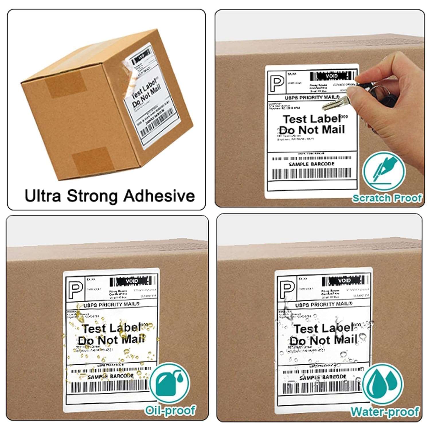 SECUREMENT Direct Thermal Barcode Labels Stickers (3x5 Inch / 75x125 mm) 500 Labels/Roll (3 Rolls) 4