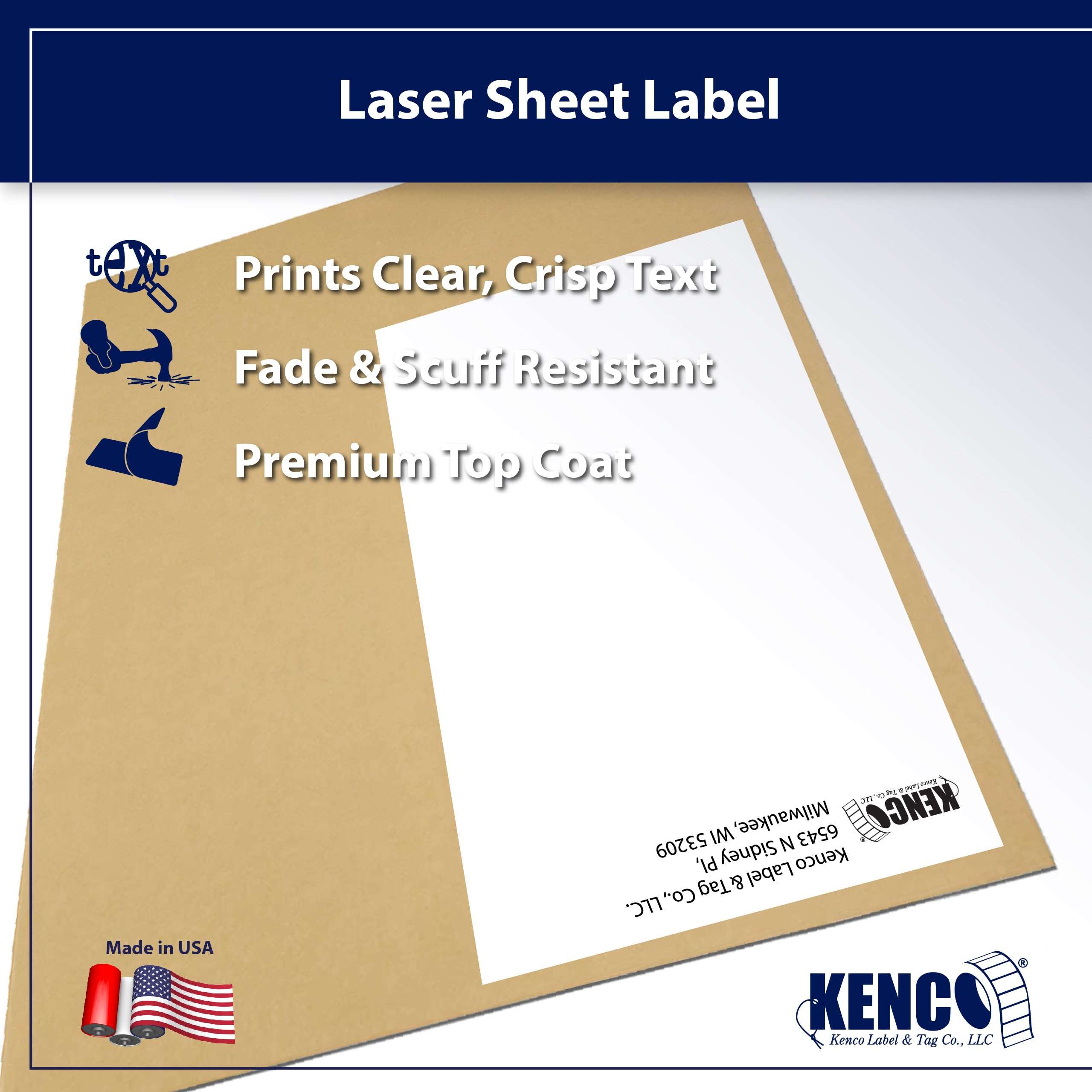 Kenco Premium White Address Shipping UPC Laser/Inkjet Labels Made in The USA (4" X 6" 200 Labels) 3