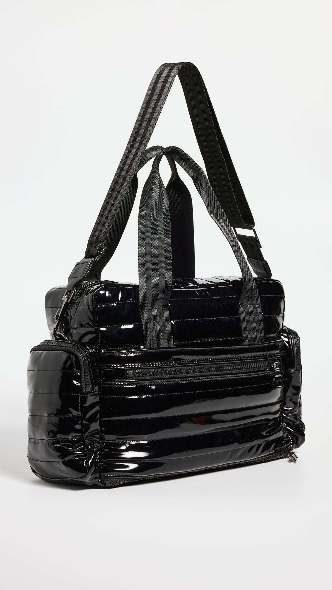 Think Royln Women's Voyager Tote, Black Patent, One Size 4