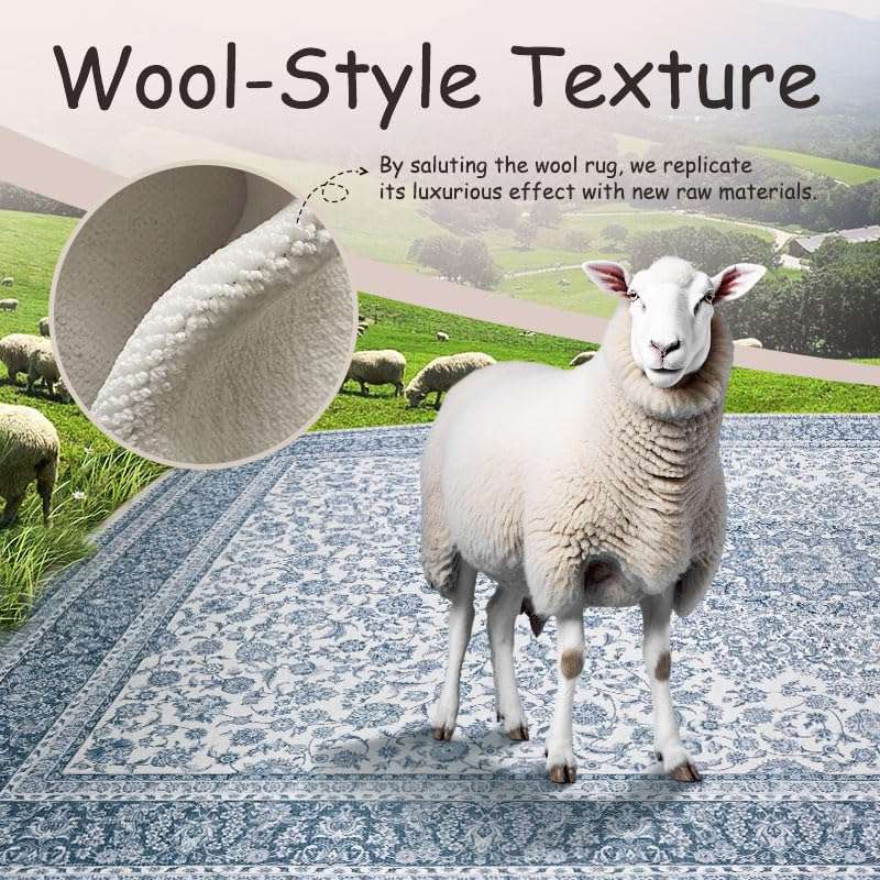 TTelephant Floral Doormat Entryway Rug Washable Area Rug 2x3, Spill-Proof Surface, Non-Slip Backing, Cozy Soft Faux Wool, Printed Rugs for Kitchen, Bathroom, Bedroom - Ieve 3