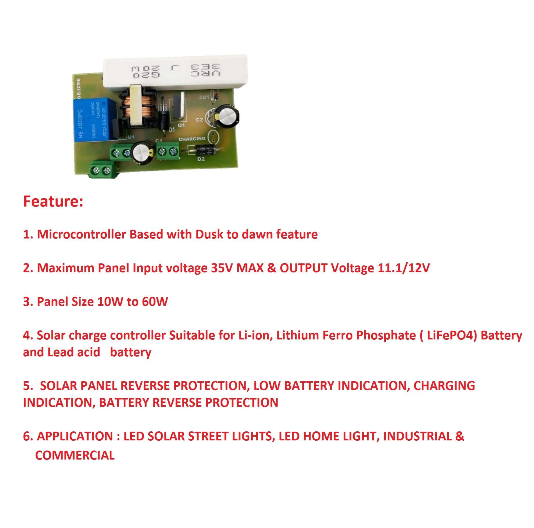 CONBRIO ELECTRO LED Solar Street light Flood Charge Controller PACK OF 3 (GREEN) 3