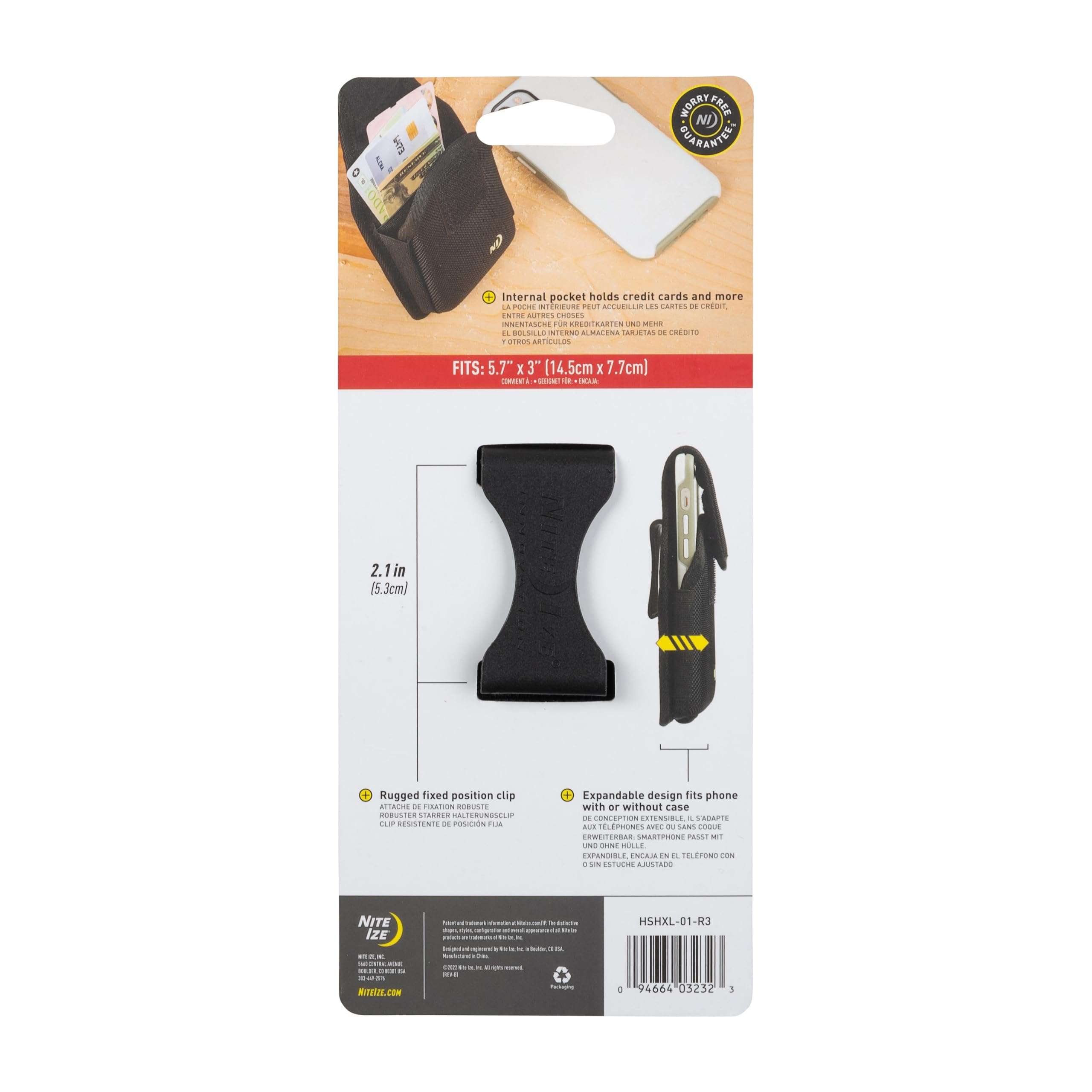 Nite Ize Clip Case Hardshell Universal Rugged Holster - Protective Phone Holder with Belt Clip - Holster for Men's & Women's Belts - Utility Belt Phone Pouch - X-Large, Black 6